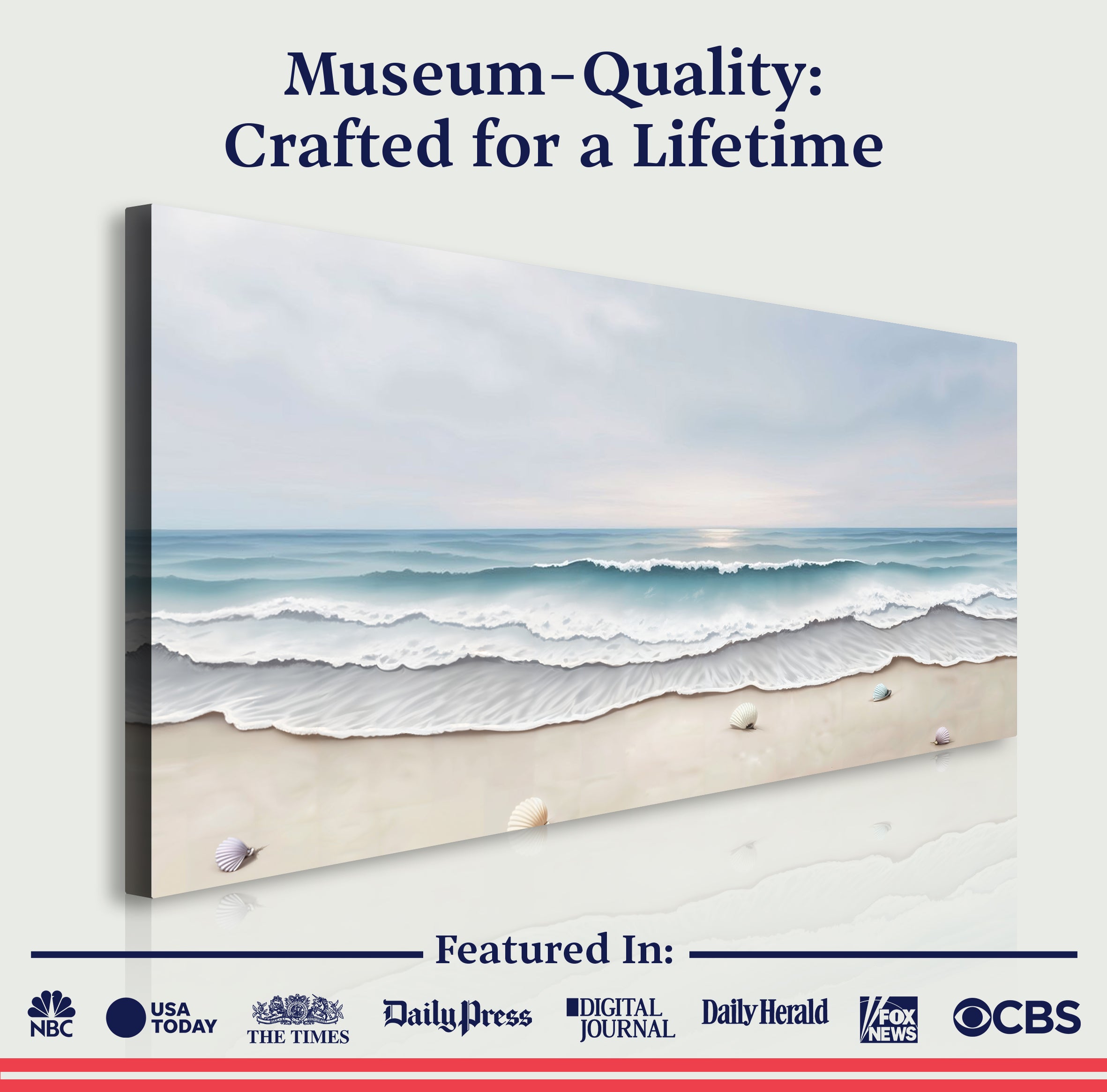 Serene Ocean Wave Coastal Wall Art III on sale at MyriadMart