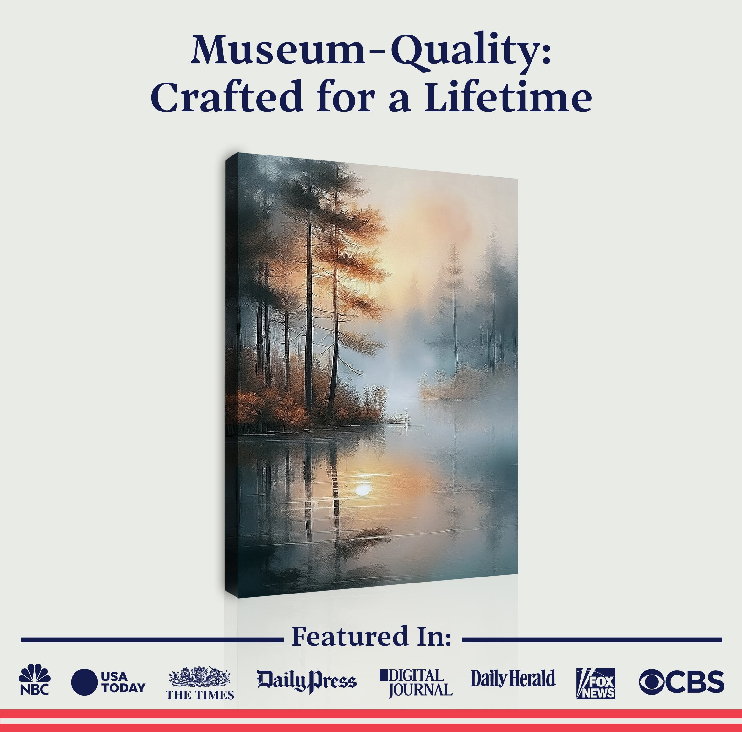 Misty Lake Wall Art on sale at MyriadMart