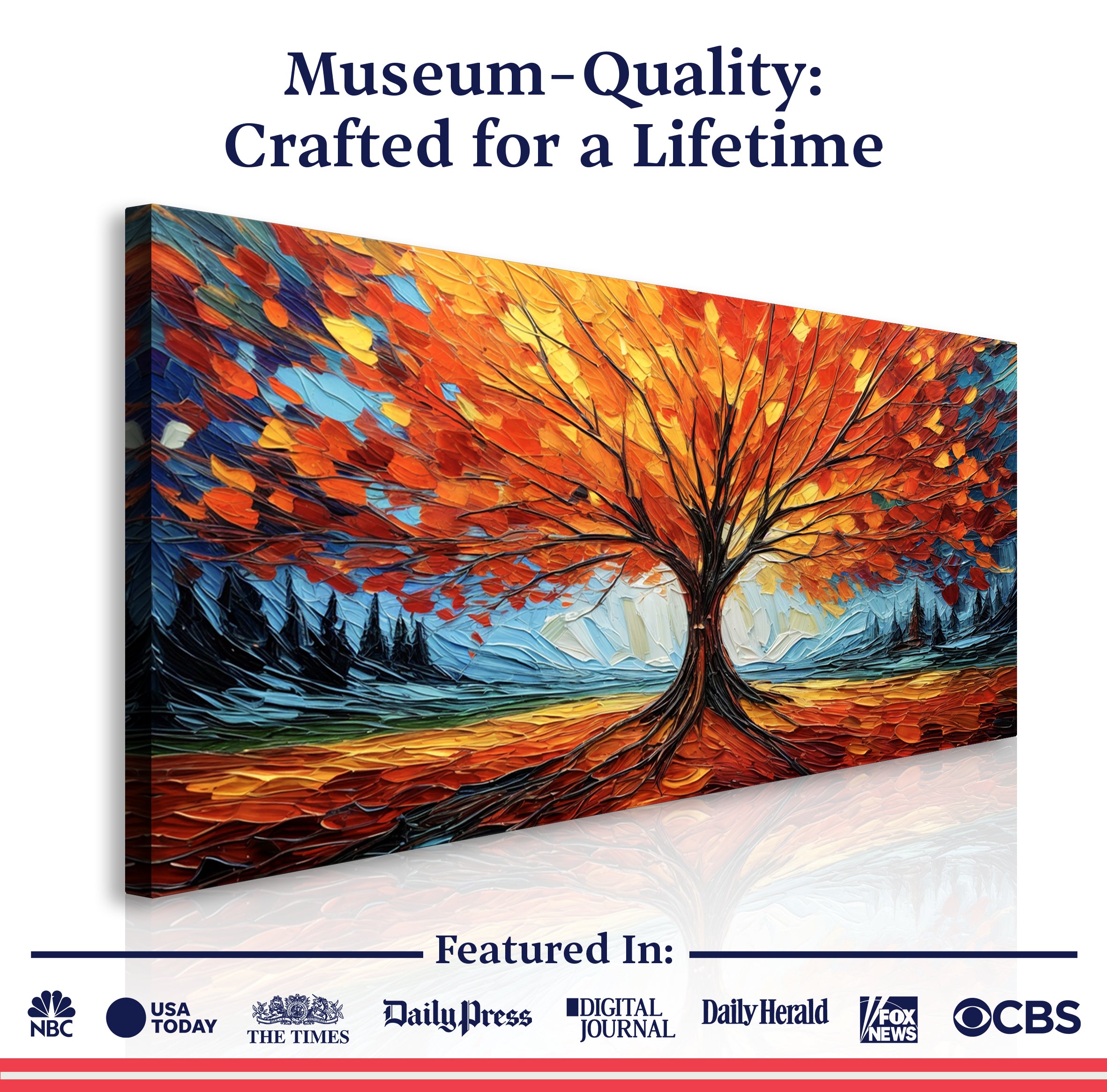 Autumn Fire Impasto Wall Art on sale at MyriadMart