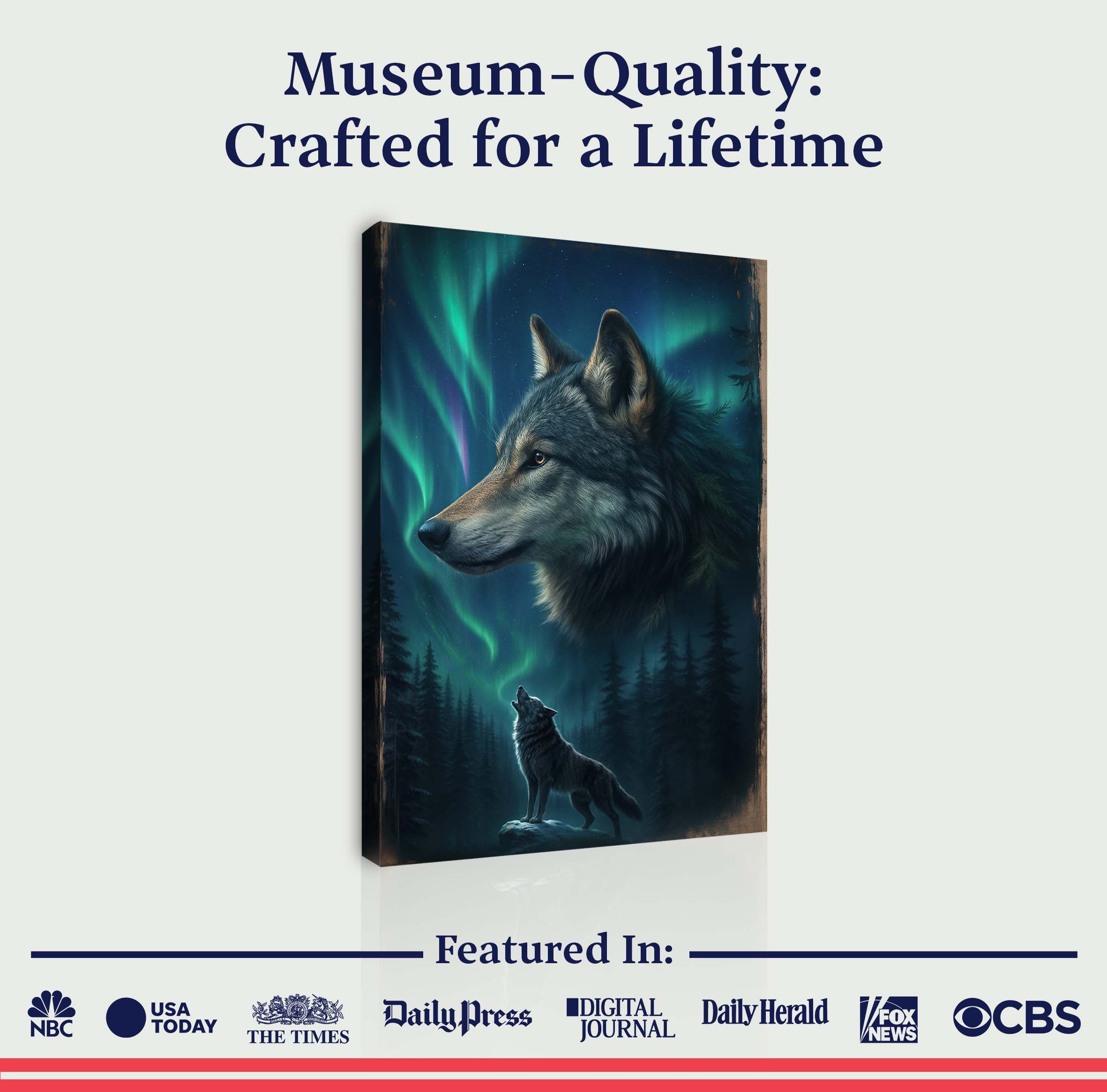 Wolf Double Exposure Wall Art IV on sale at MyriadMart