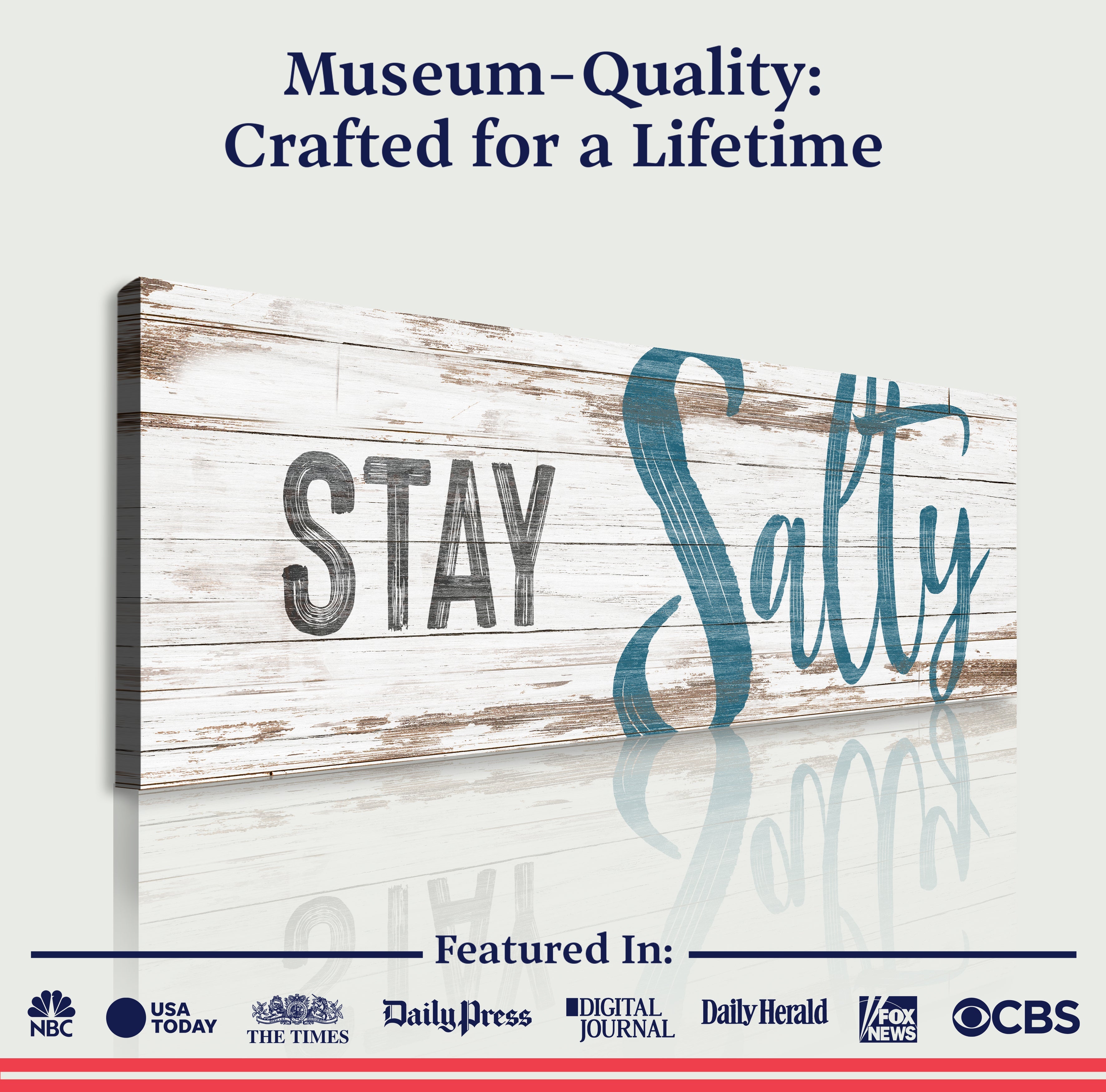 Stay Salty Coastal Sign VIII on sale at MyriadMart