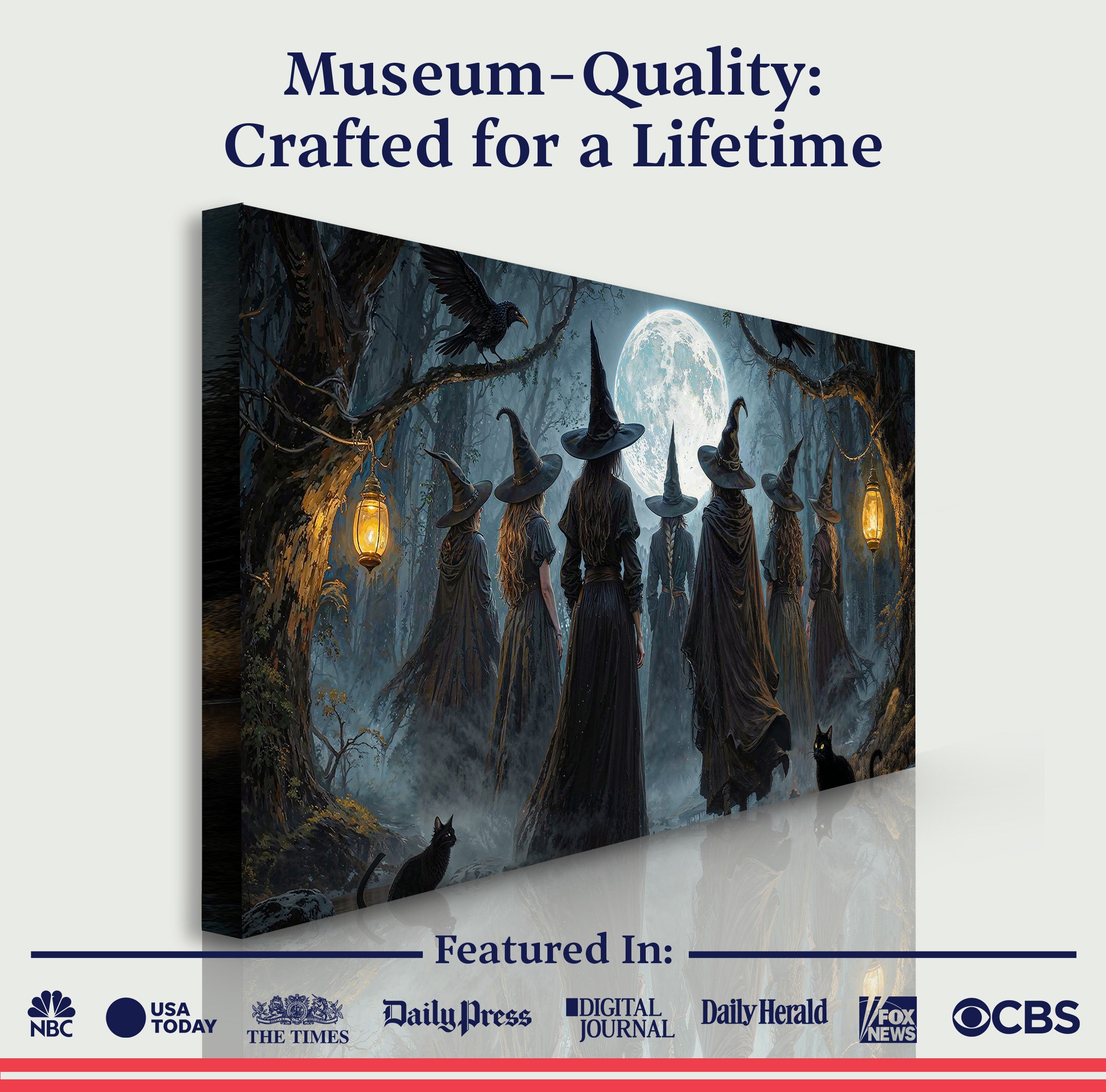 Coven of Witches Halloween Wall Art on sale at MyriadMart