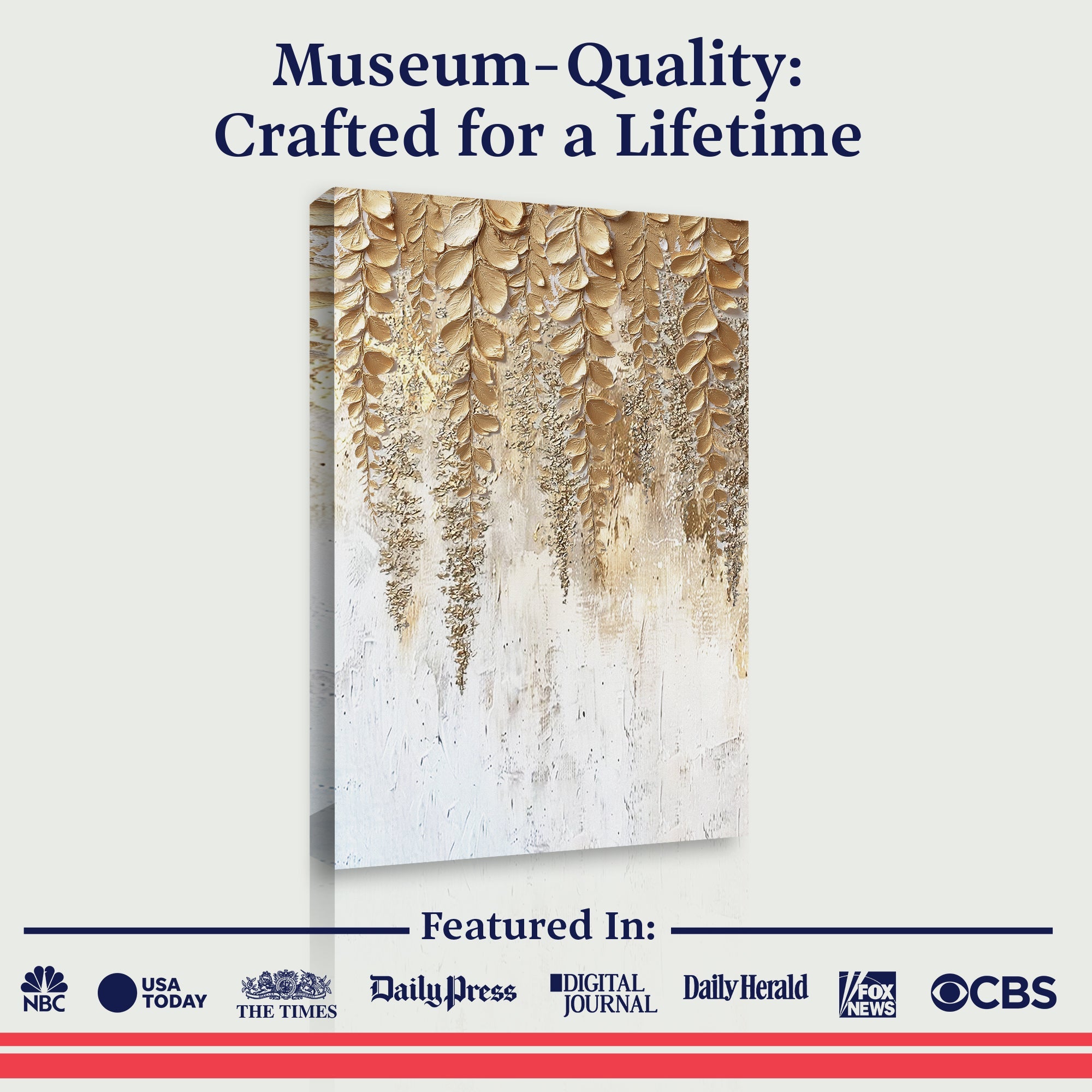 Golden Wisteria Wall Art on sale at MyriadMart