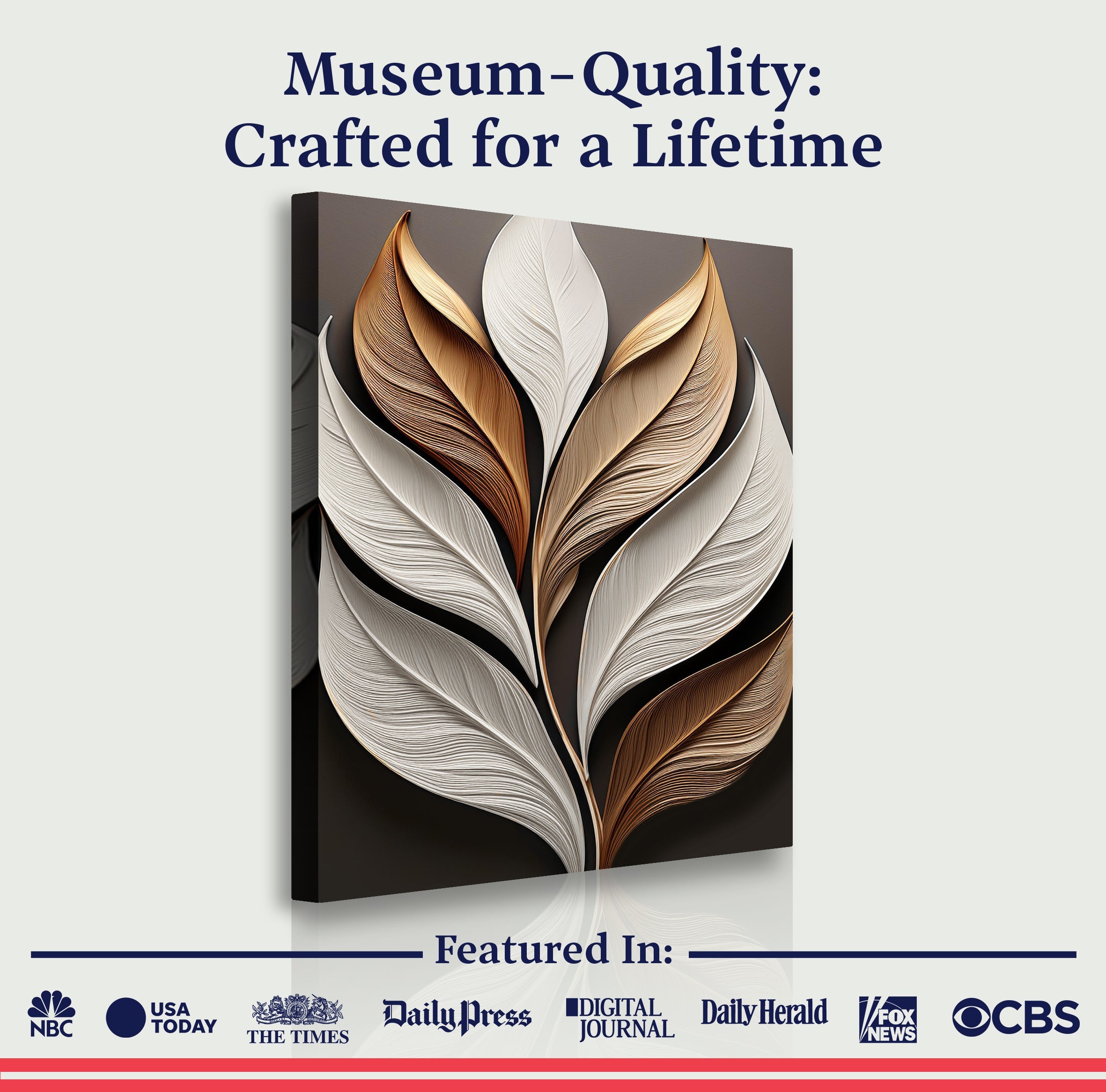 Elegant 3D Leaf Wall Art on sale at MyriadMart