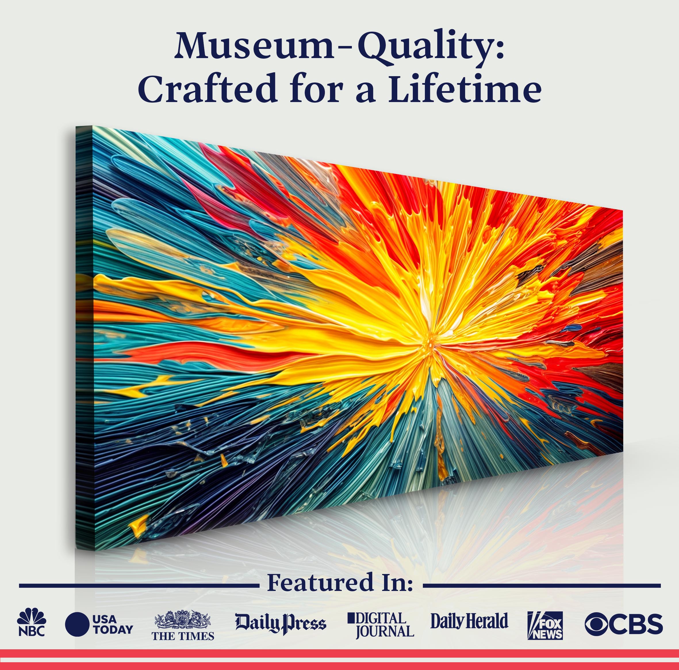 Solar Flare Impasto Wall Art on sale at MyriadMart