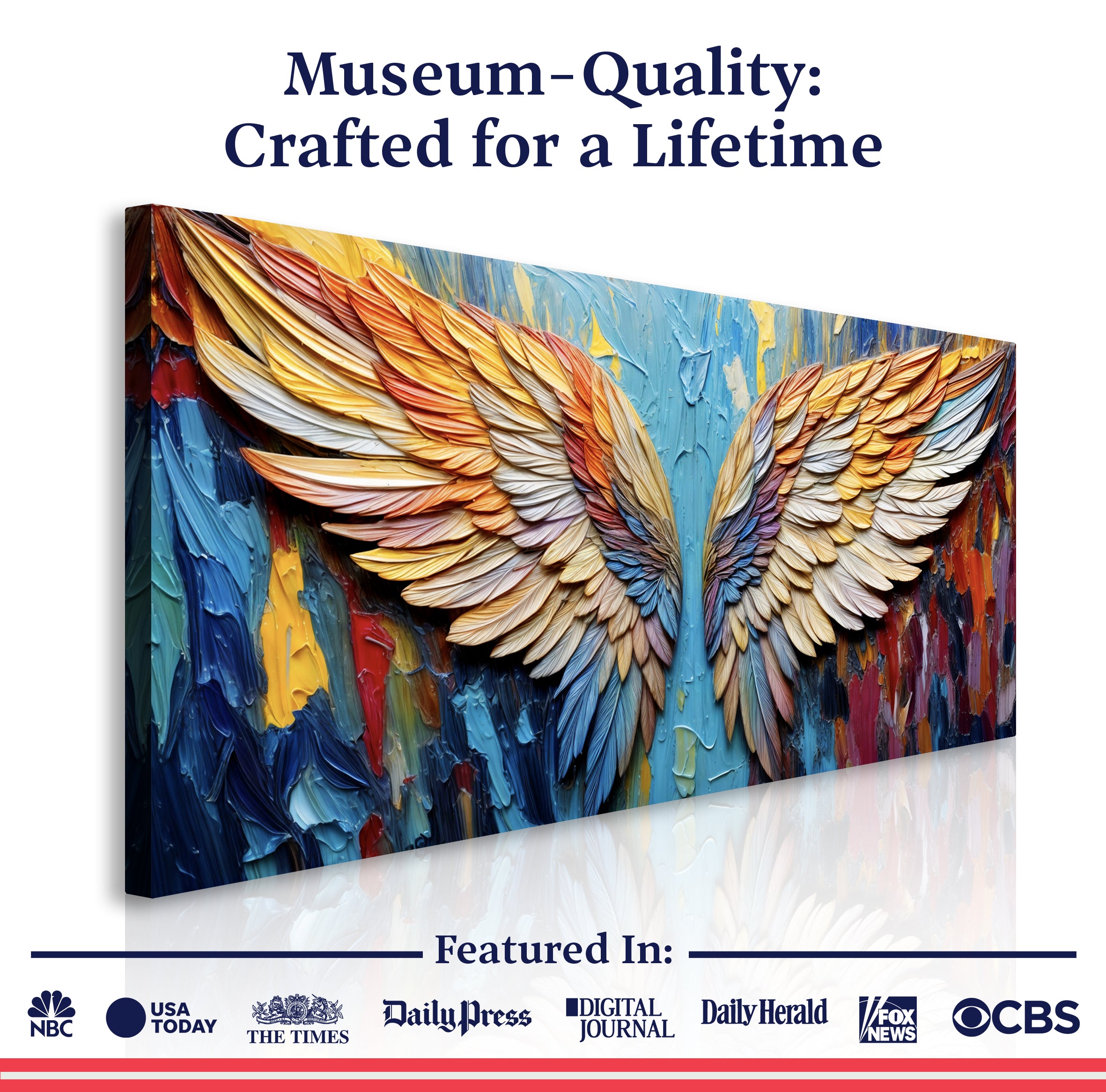 Wings of Hope Impasto Wall Art on sale at MyriadMart