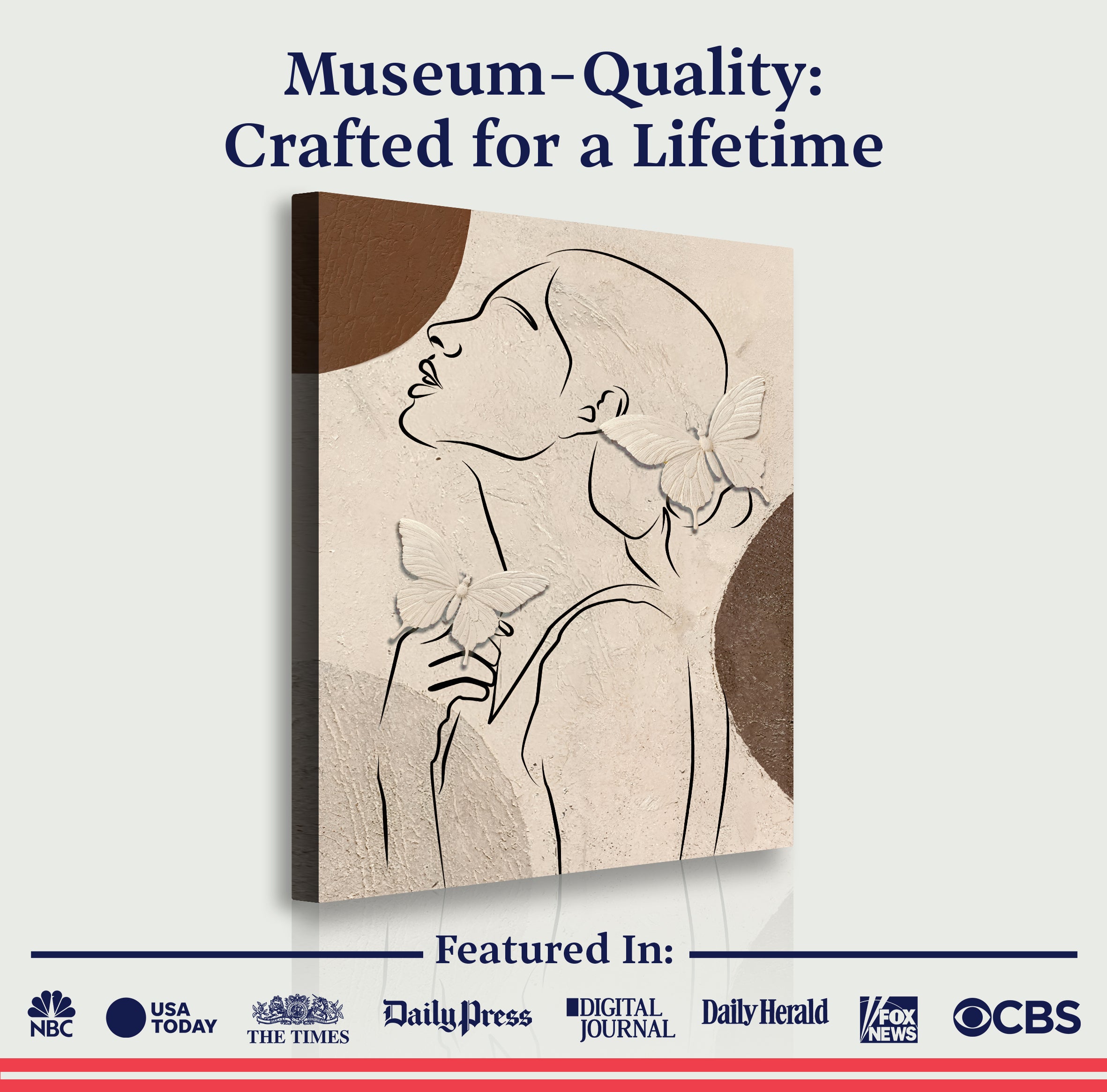 Minimalist Woman Line Art Canvas Wall Art on sale at MyriadMart