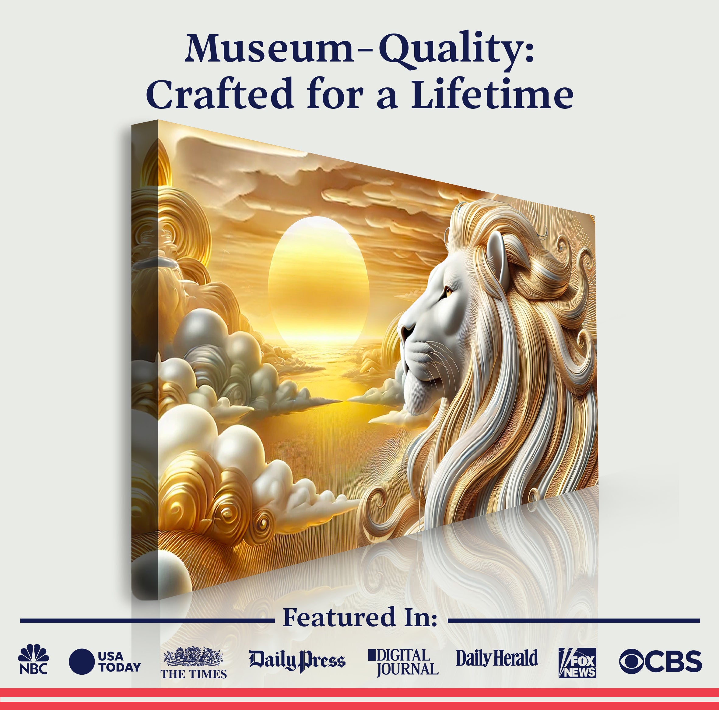 3D Majestic Lion Wall Art V on sale at MyriadMart