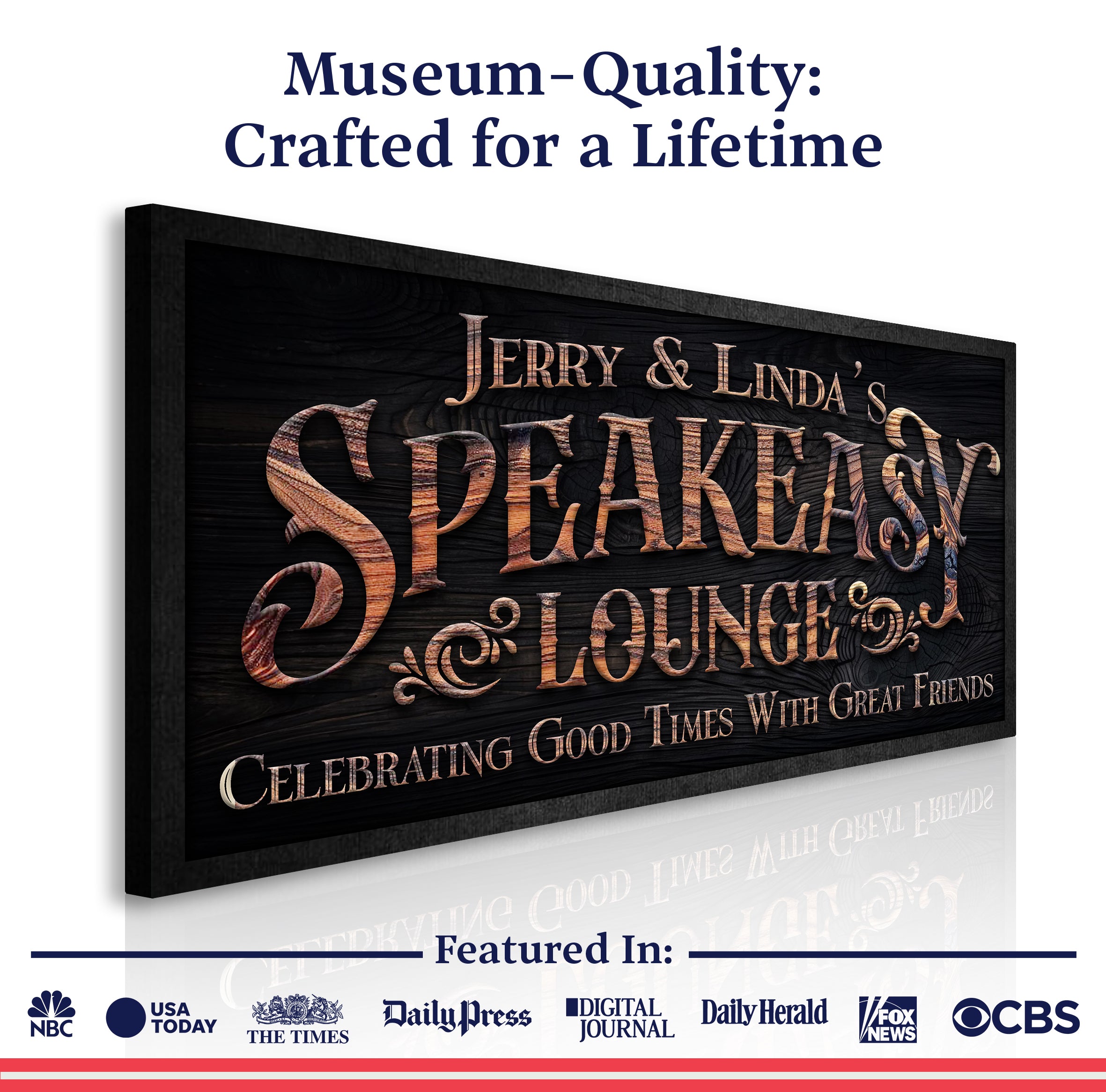Speakeasy Lounge Wall Sign on sale at MyriadMart
