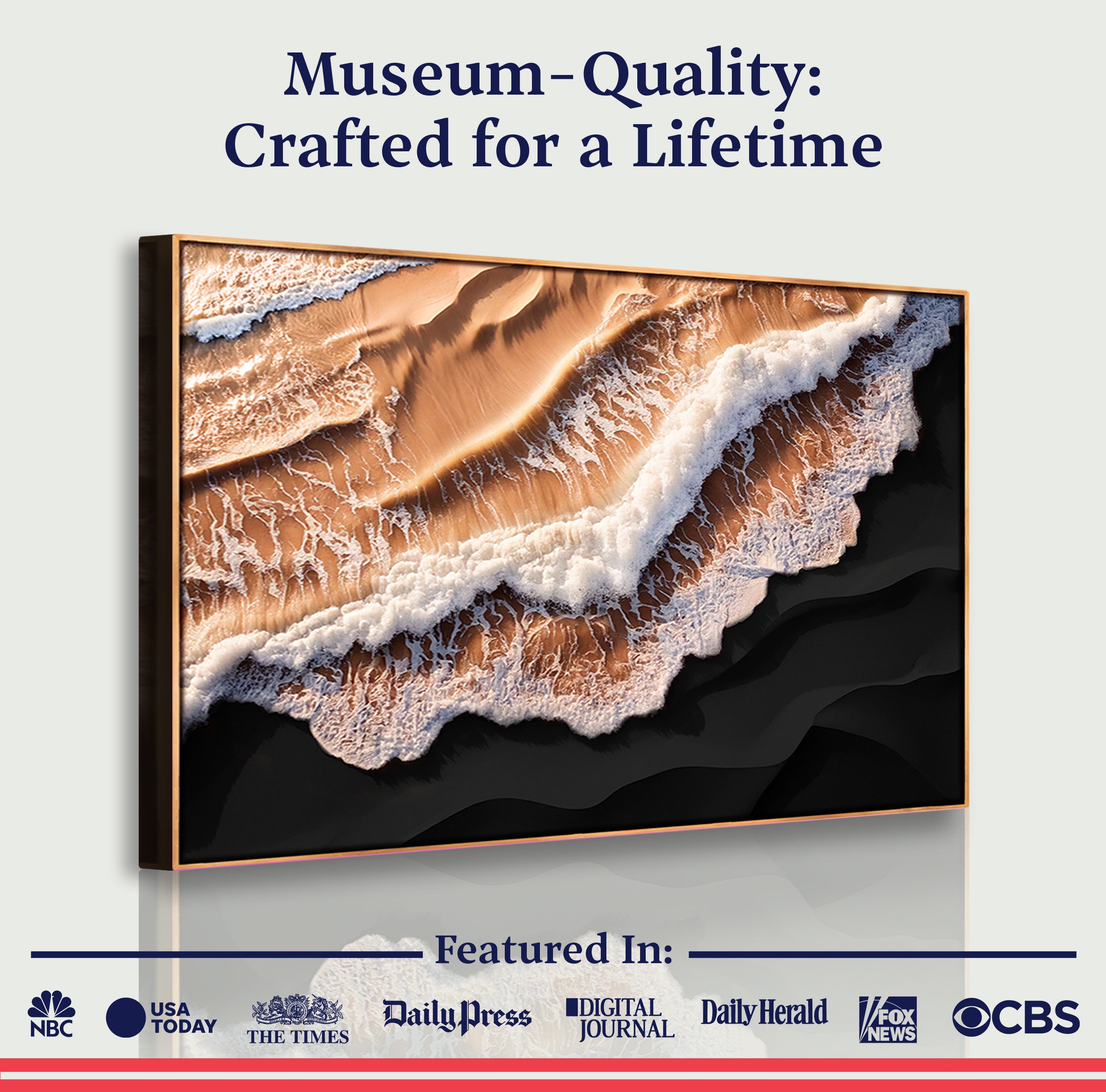 Amber Ocean Waves Wall Art on sale at MyriadMart