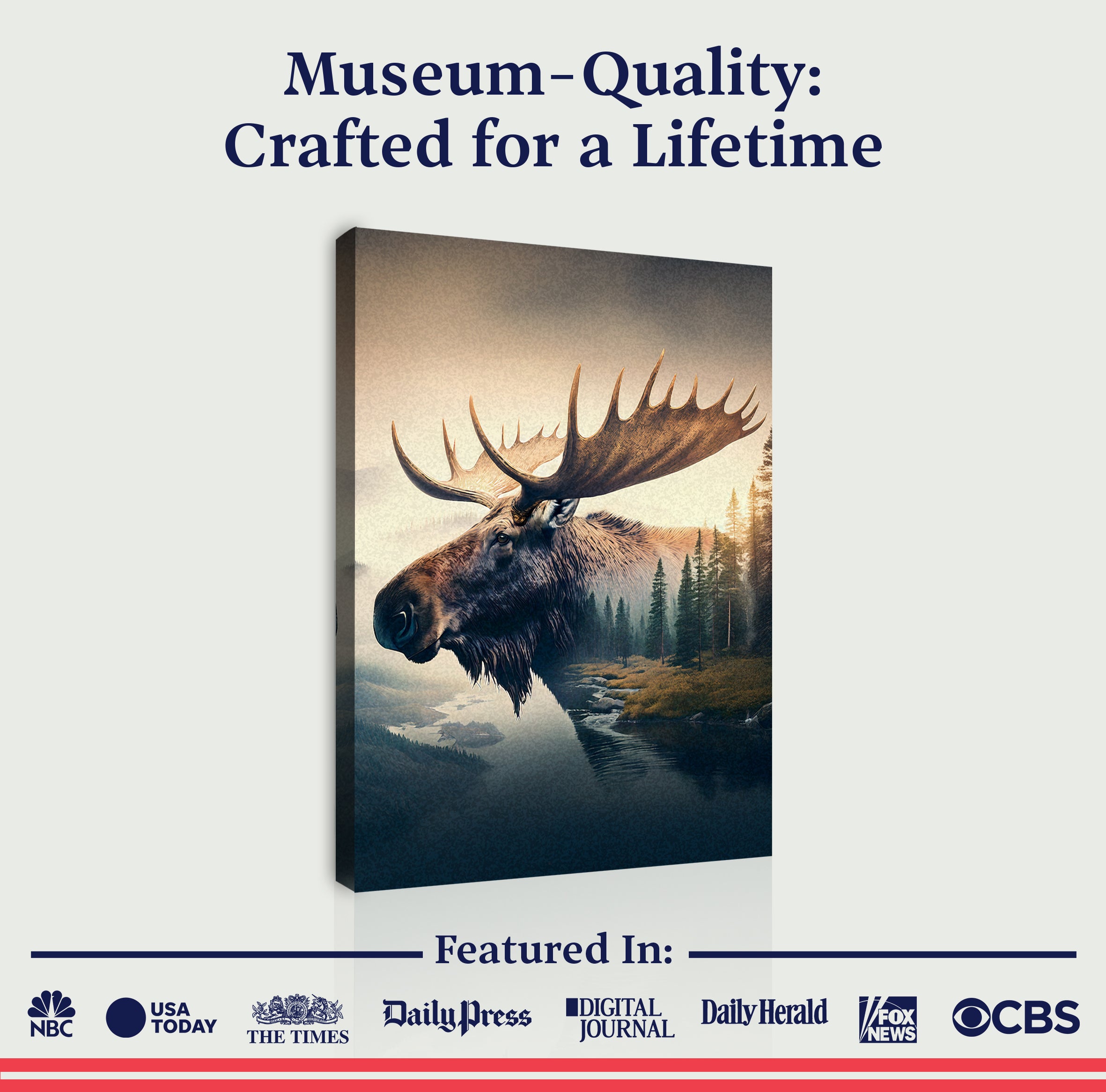 Moose Double Exposure Wall Art on sale at MyriadMart