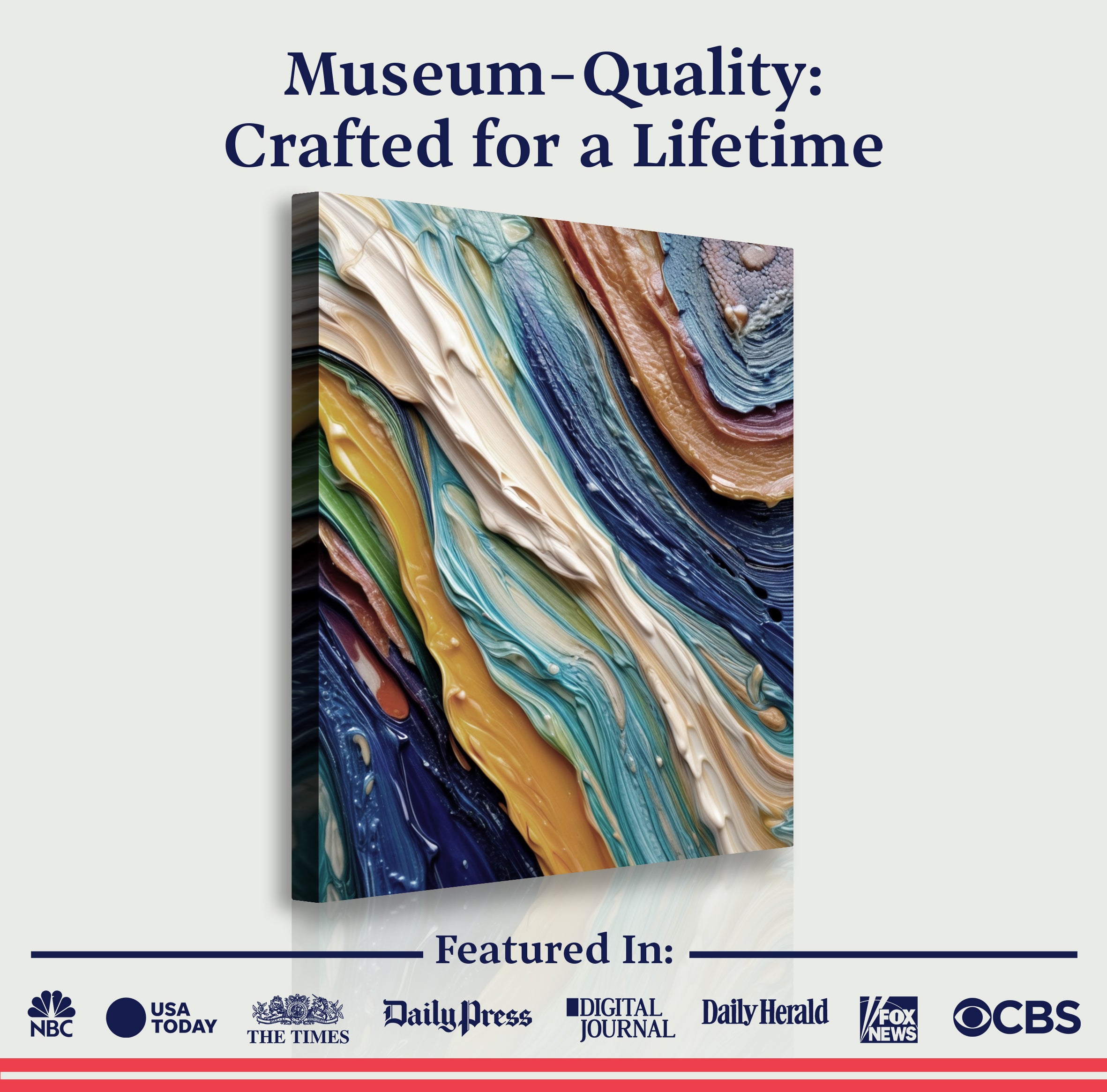 Ocean Waves Impasto Wall Art on sale at MyriadMart