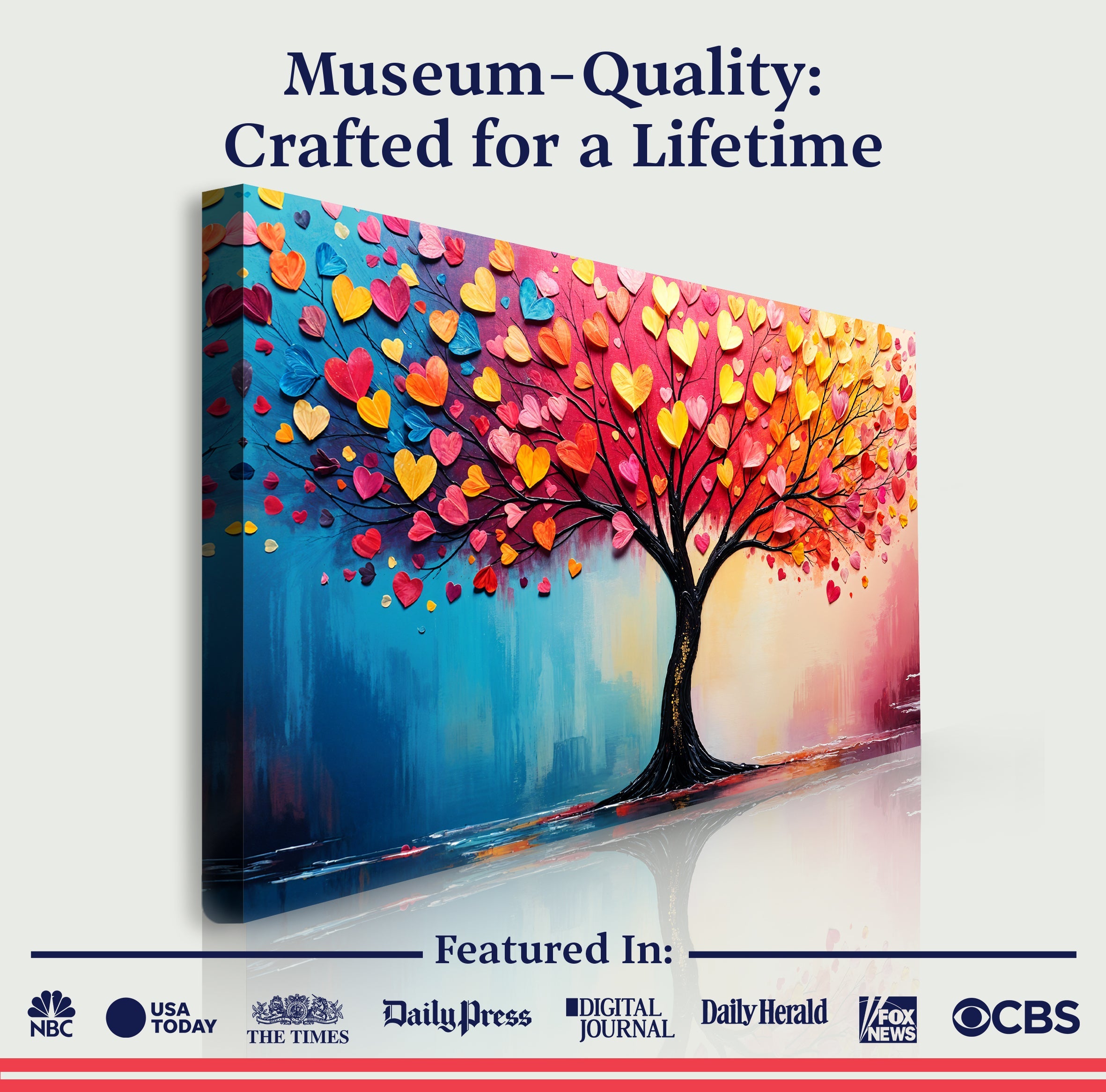 Living Rainbow Impasto Wall Art on sale at MyriadMart