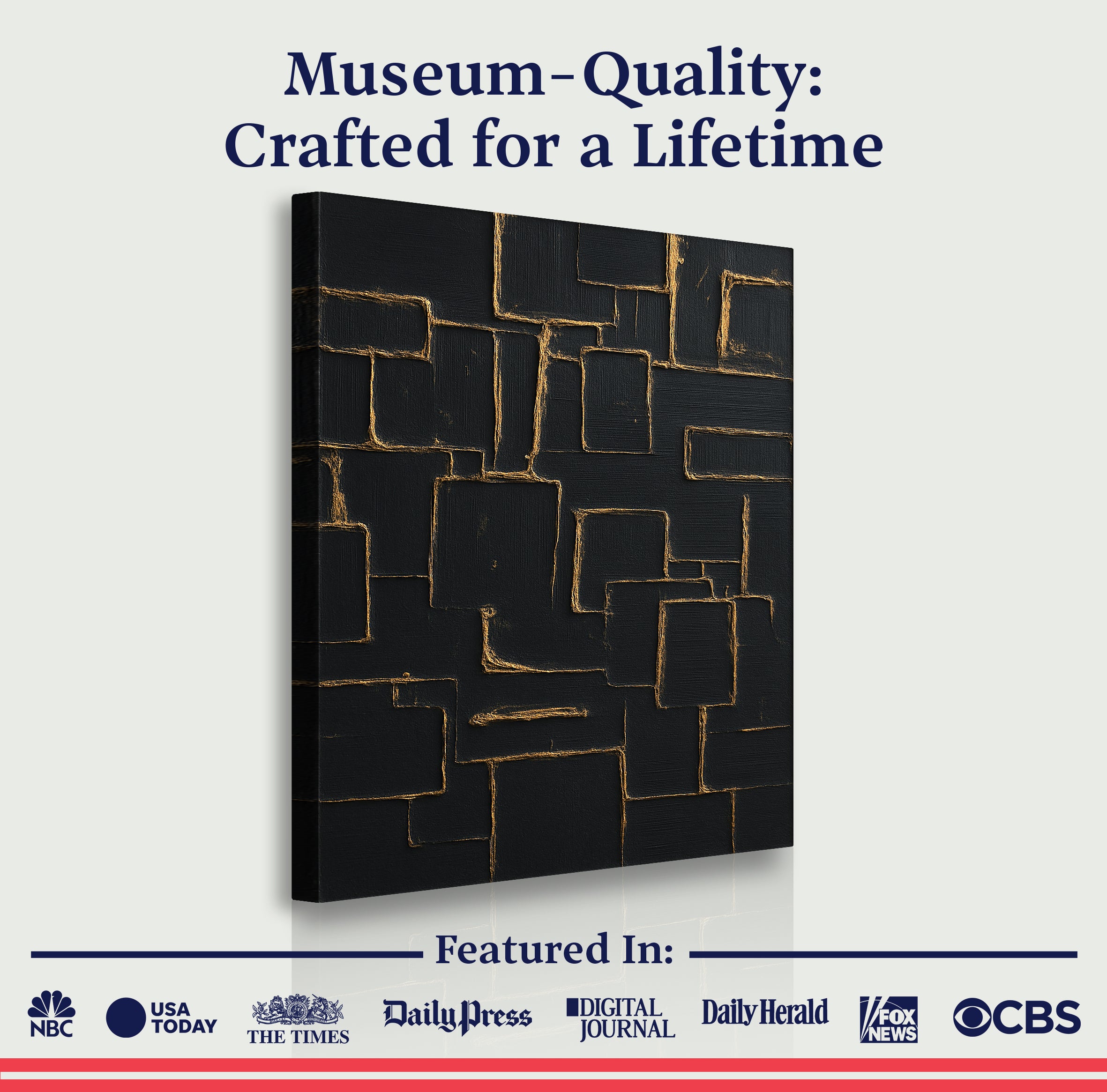 Contemporary Black and Gold Wall Art on sale at MyriadMart