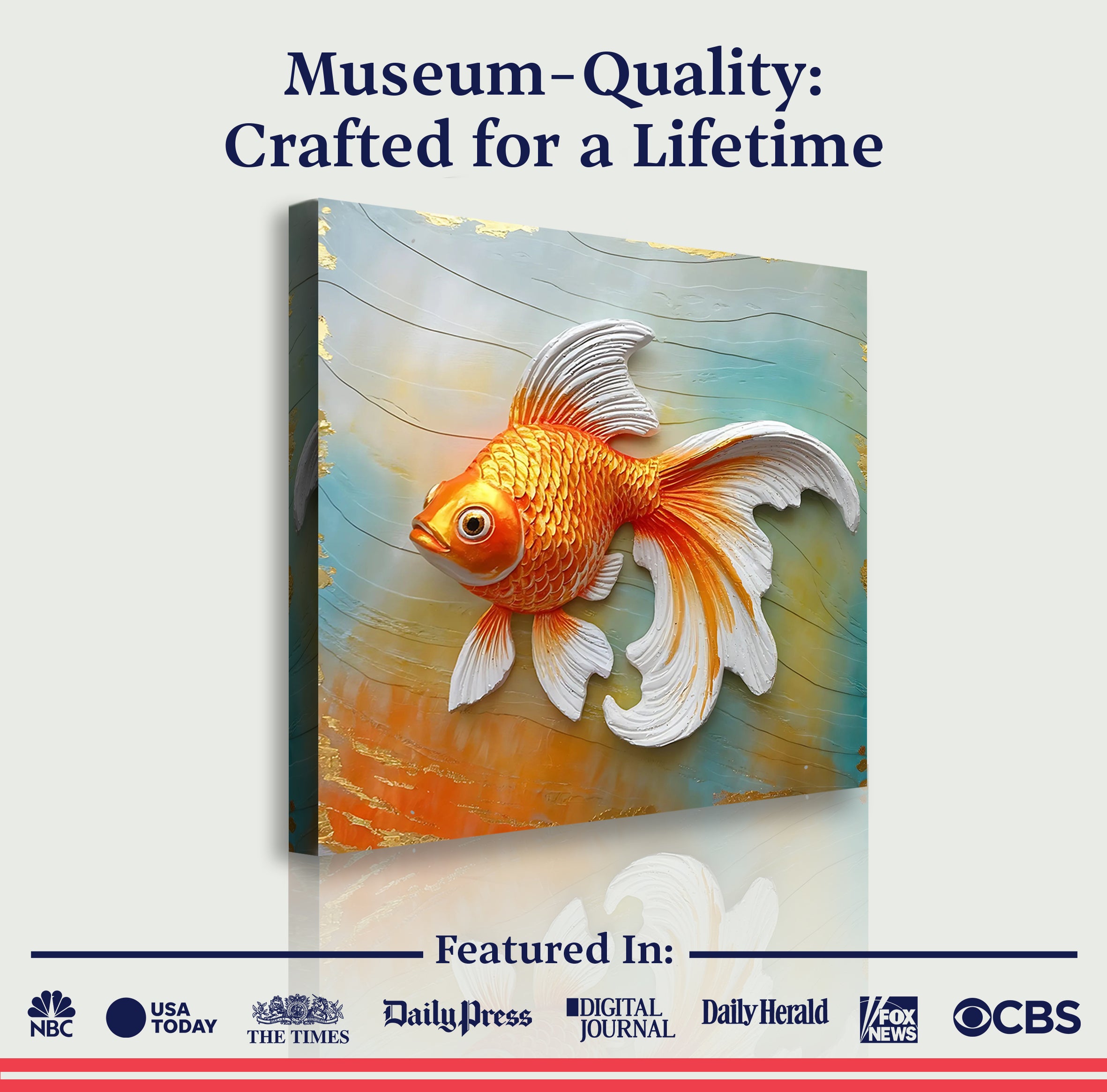 3D Goldfish Wall Art on sale at MyriadMart