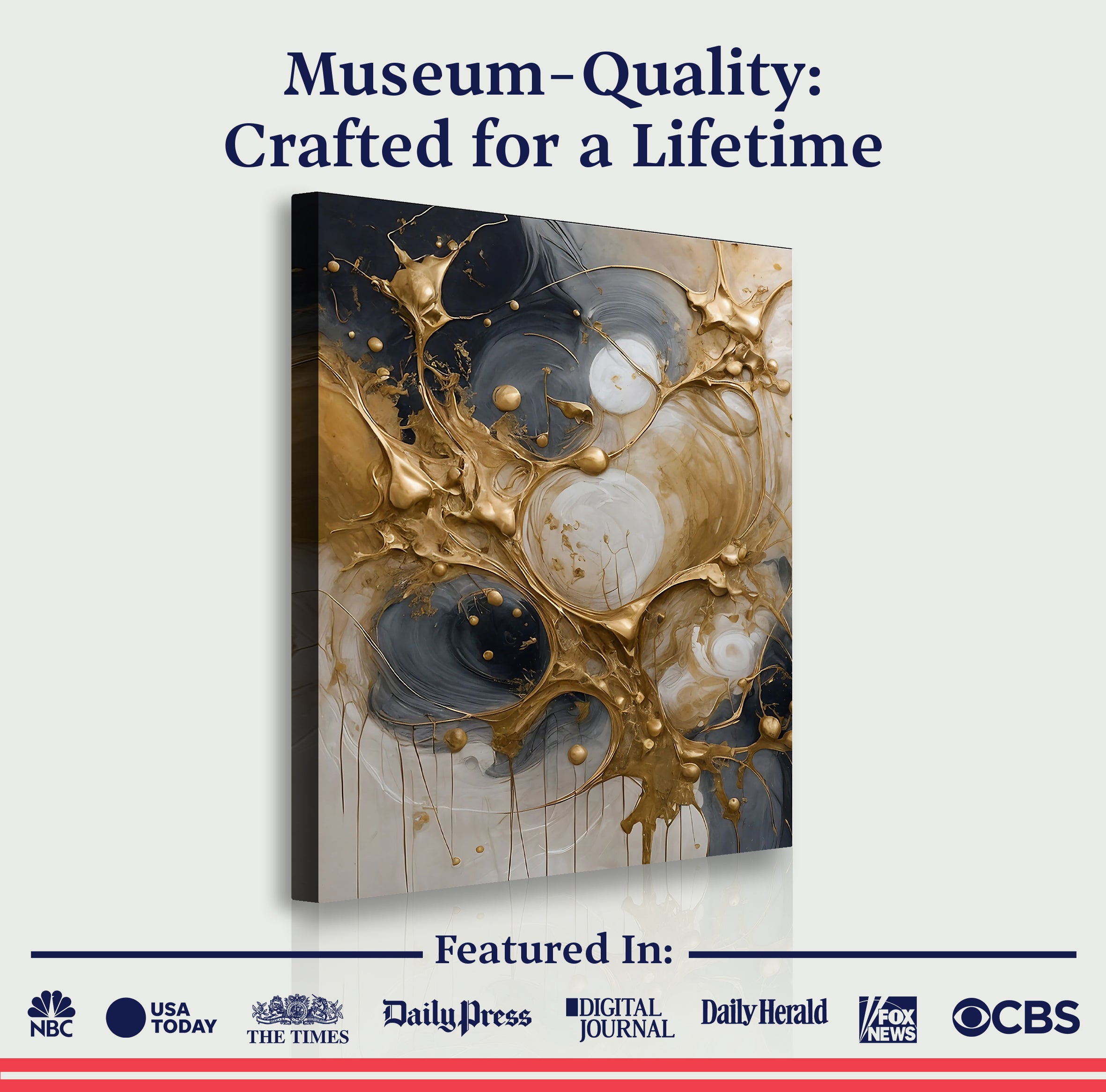 Black and Gold Splash Wall Art on sale at MyriadMart