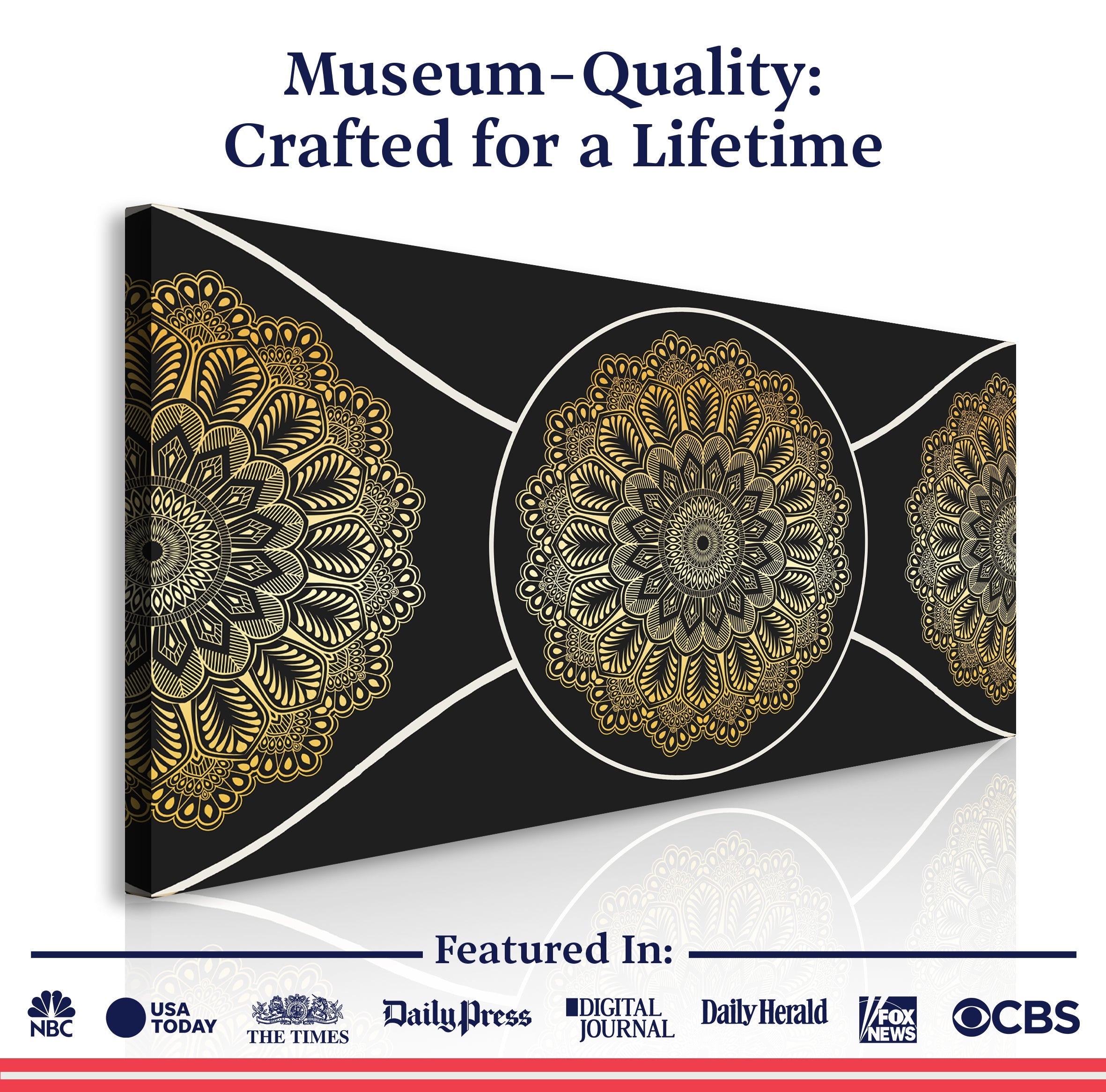 Gold Sacred Geometry Wall Art on sale at MyriadMart