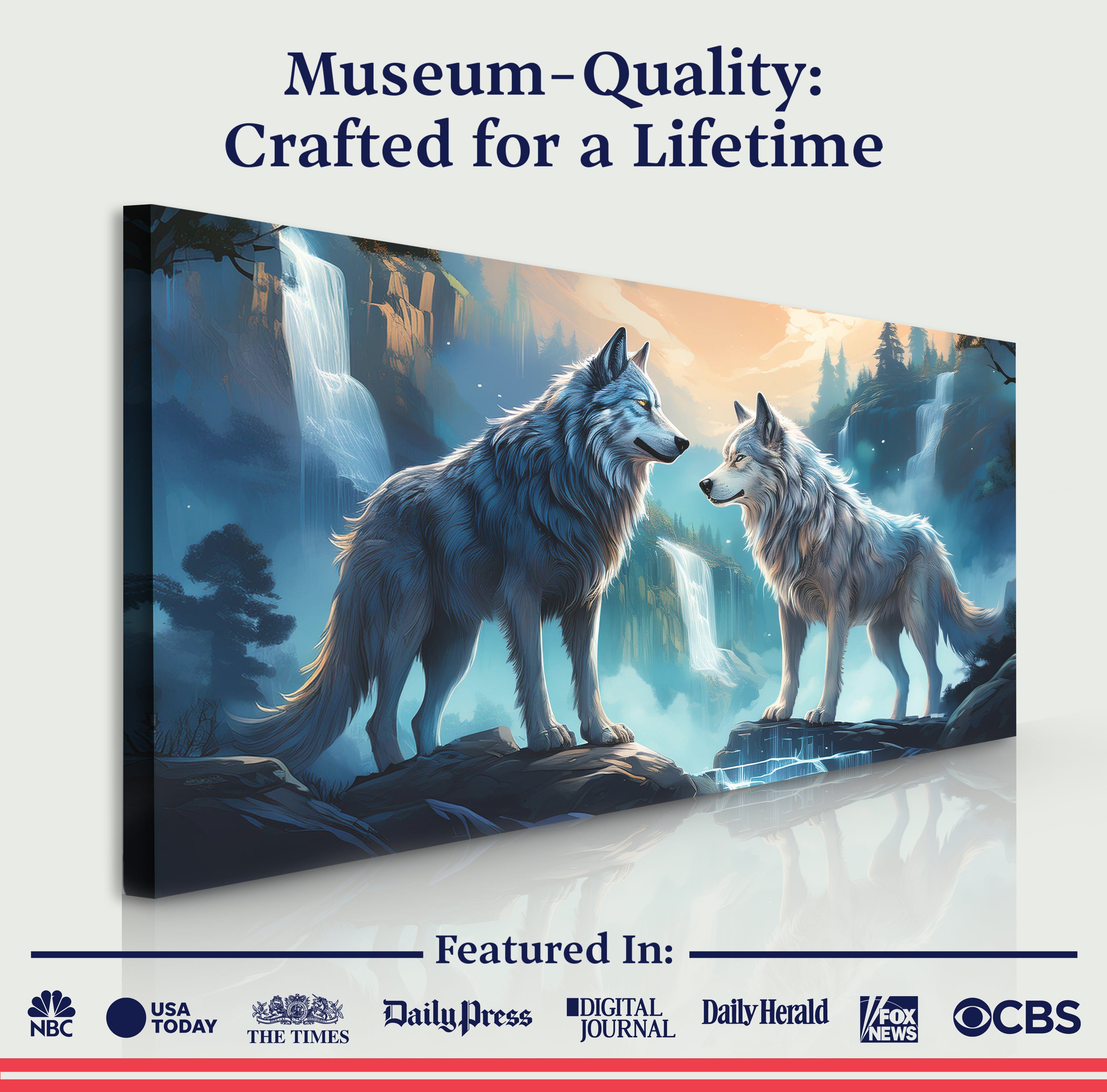 3D Wolves Wall Art IV on sale at MyriadMart