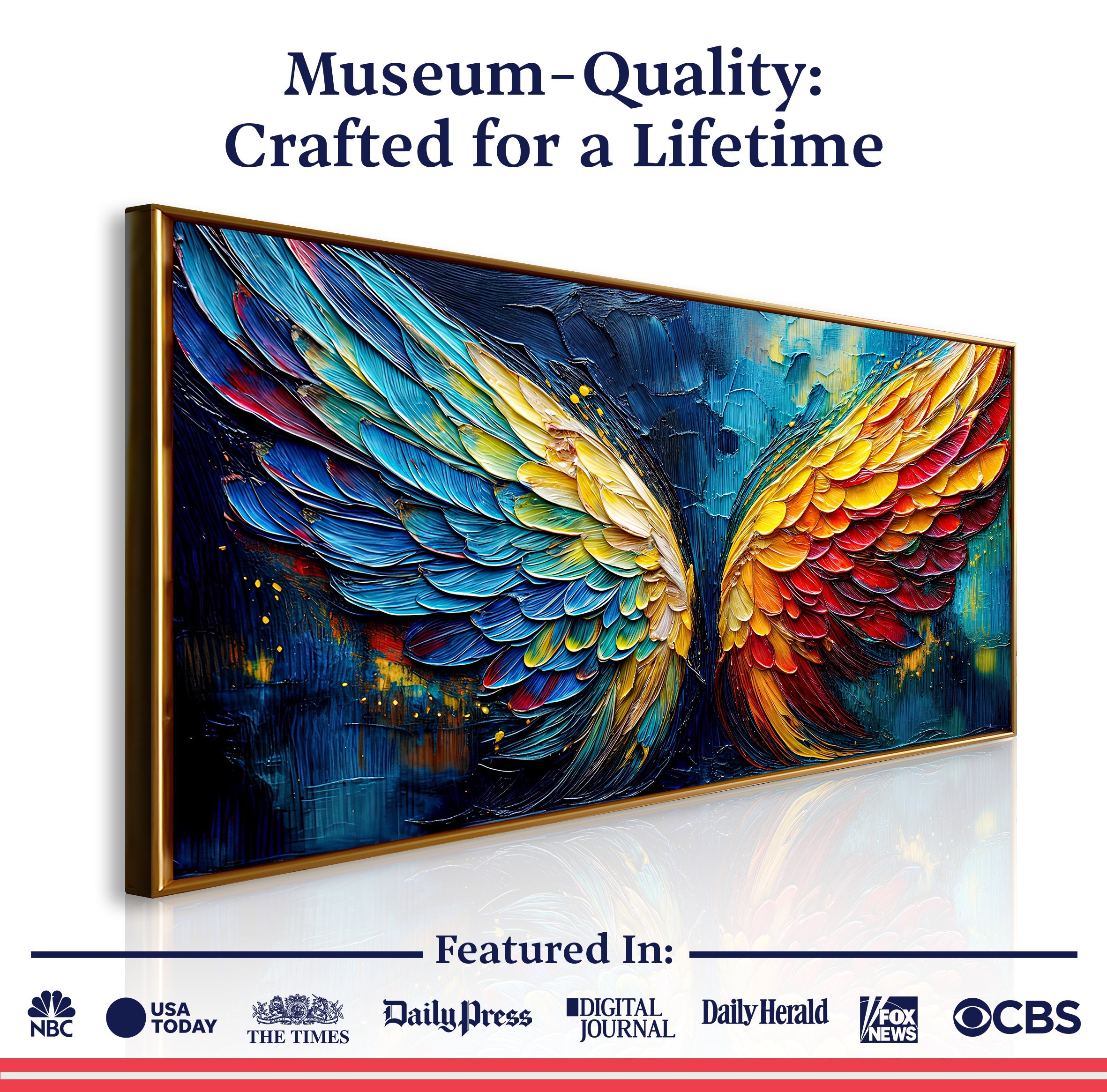 Wings of Fire Impasto Wall Art on sale at MyriadMart