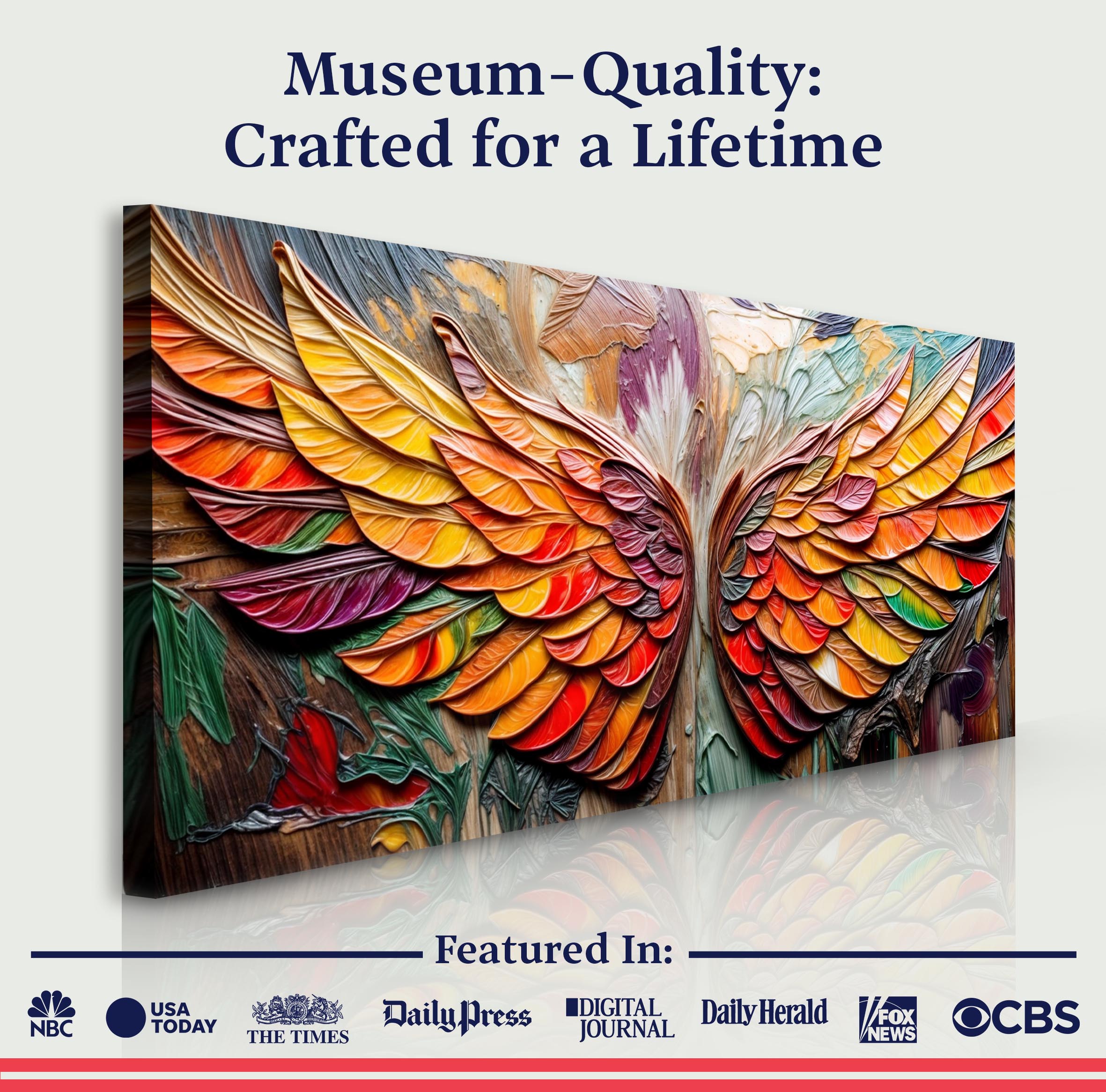 Wings Of Ascension Impasto Wall Art on sale at MyriadMart