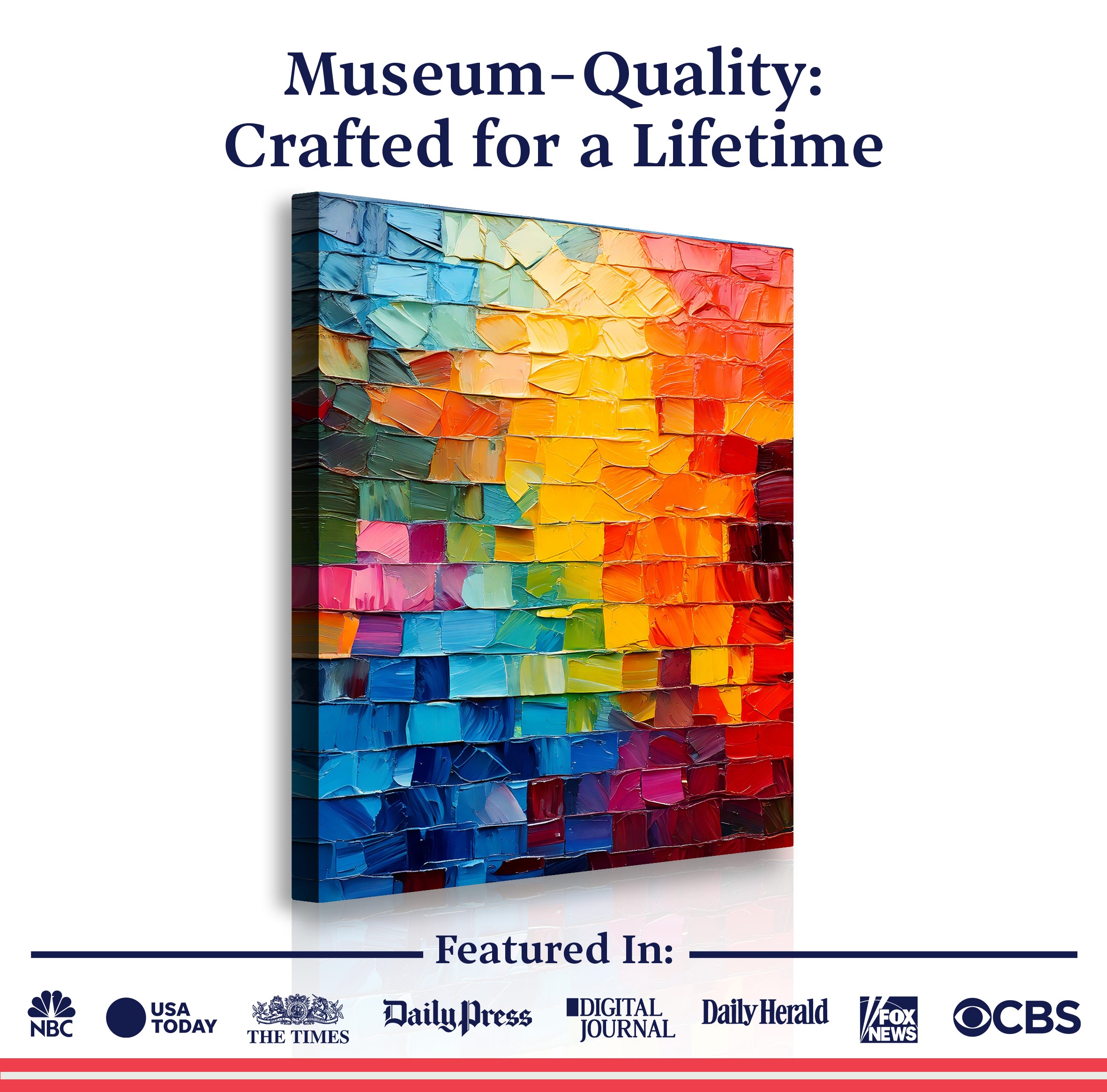 Spectrum Mosaic Impasto Wall Art on sale at MyriadMart