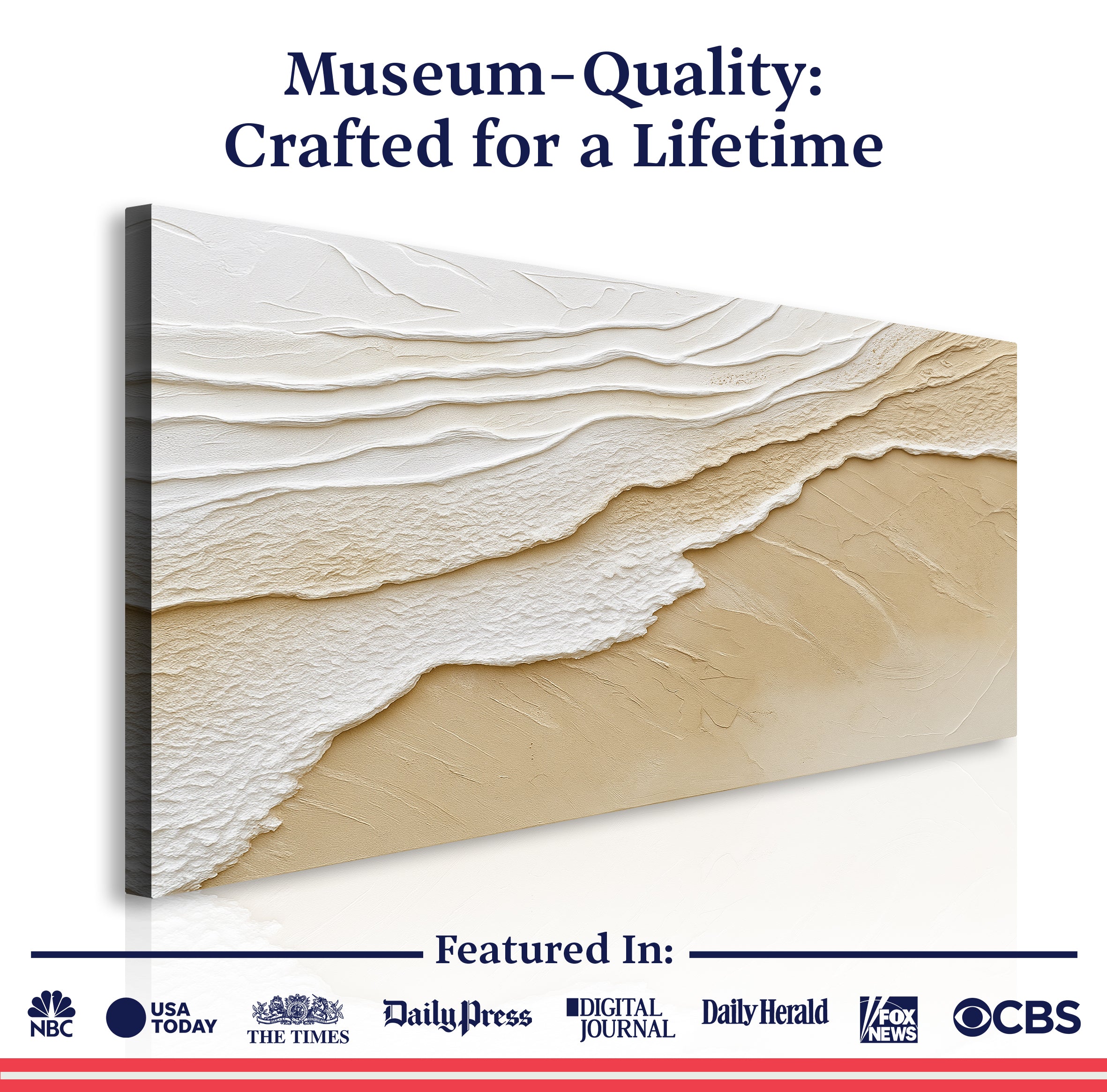 Neutral Ocean Waves Wall Art on sale at MyriadMart