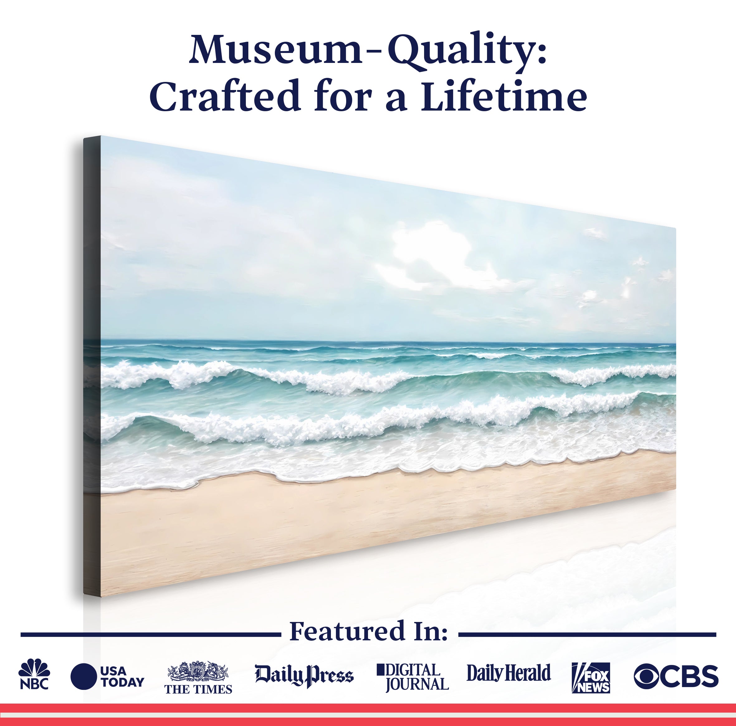 Serene Ocean Wave Coastal Wall Art on sale at MyriadMart