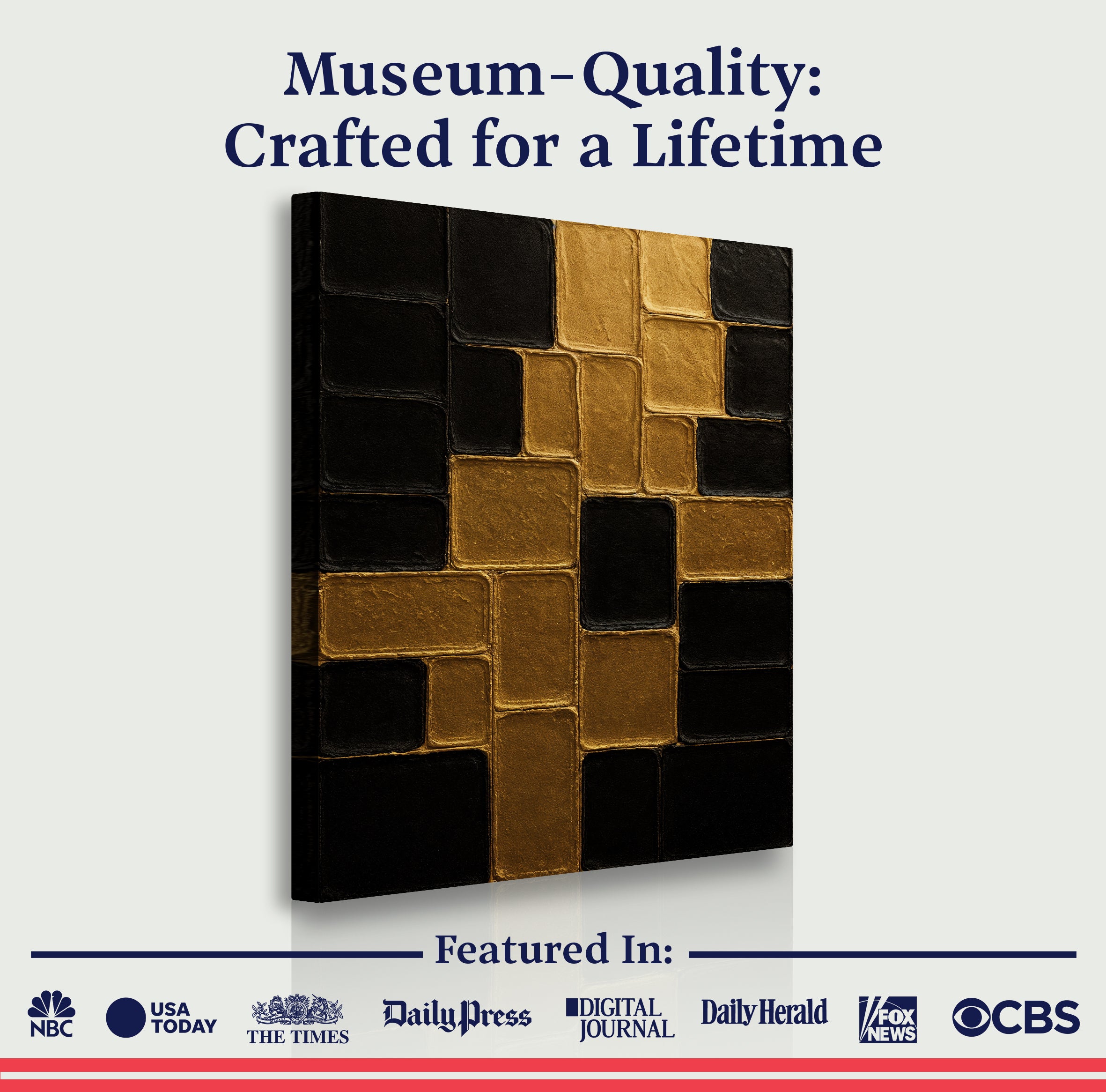 Contemporary Black and Gold Wall Art II on sale at MyriadMart