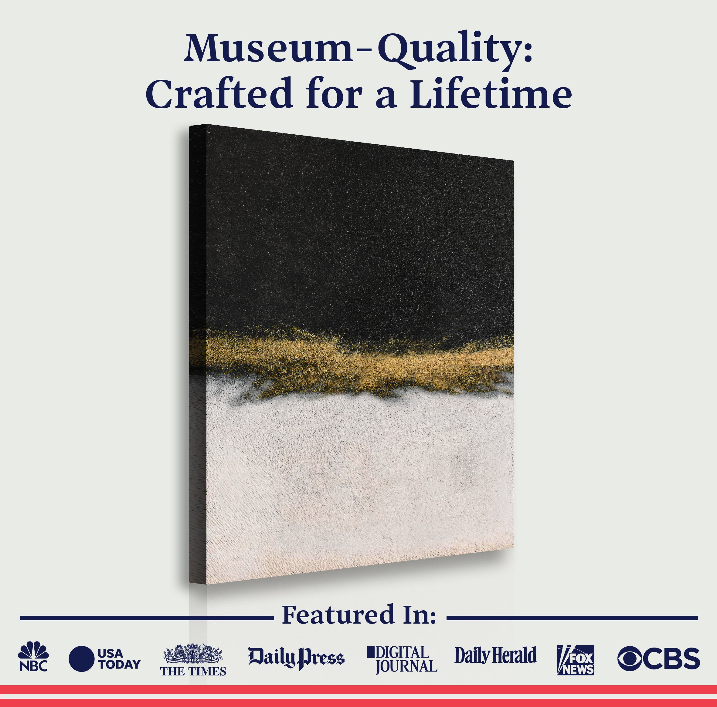 Minimalist Black and Gold Wall Art II on sale at MyriadMart