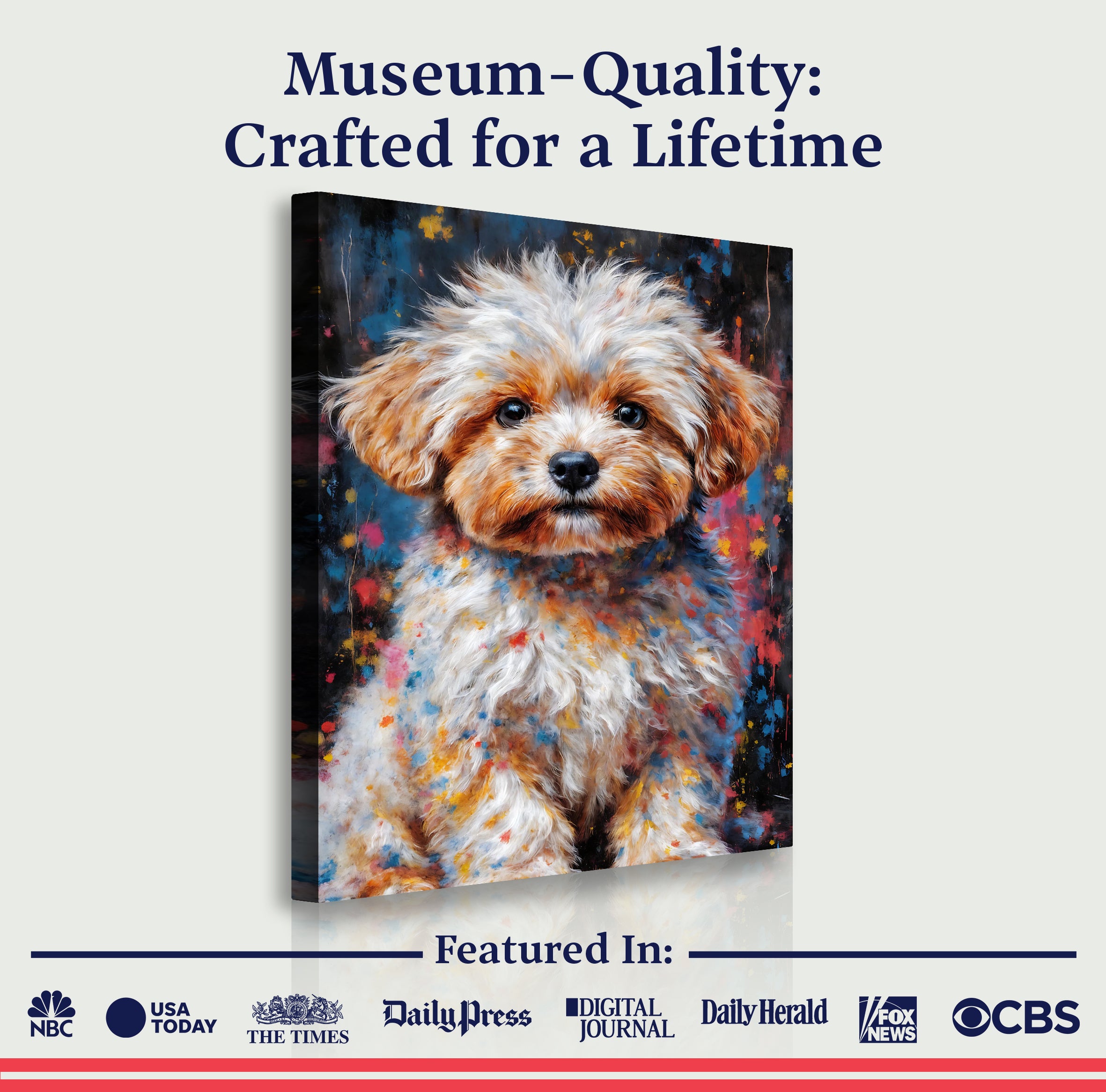 Customized Pet Portrait Abstract Wall Art II on sale at MyriadMart