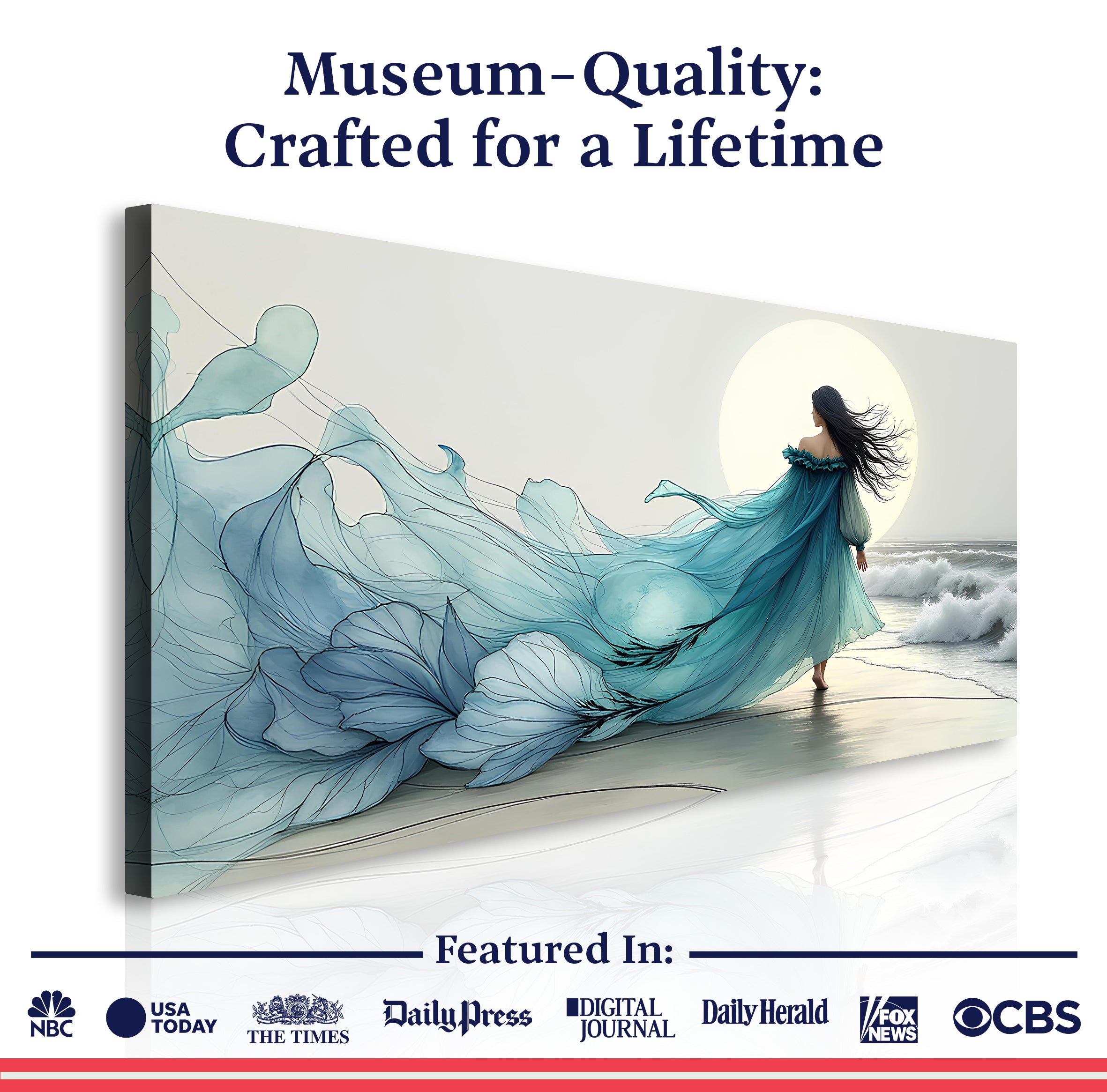 Swirling Winds by the Ocean Abstract Wall Art on sale at MyriadMart