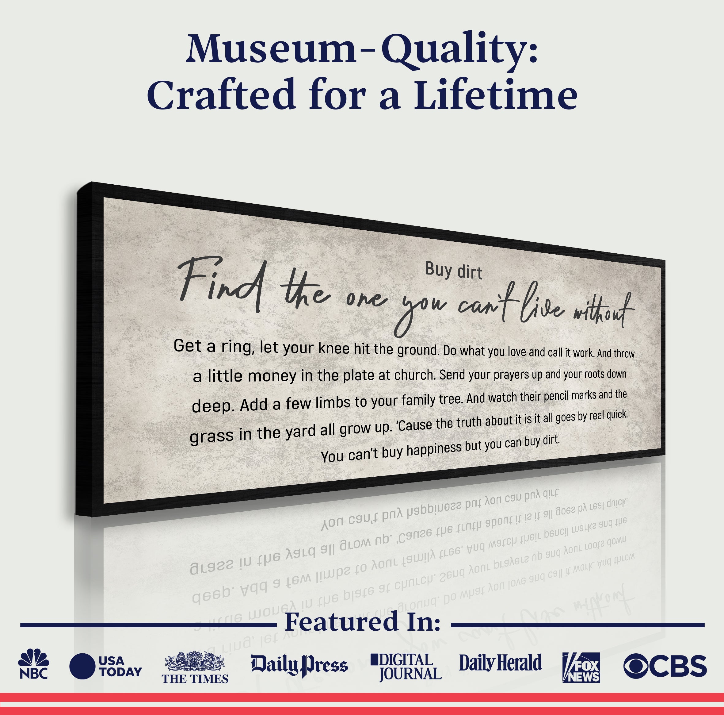Find The One You Can't Live Without Family Sign III on sale at MyriadMart