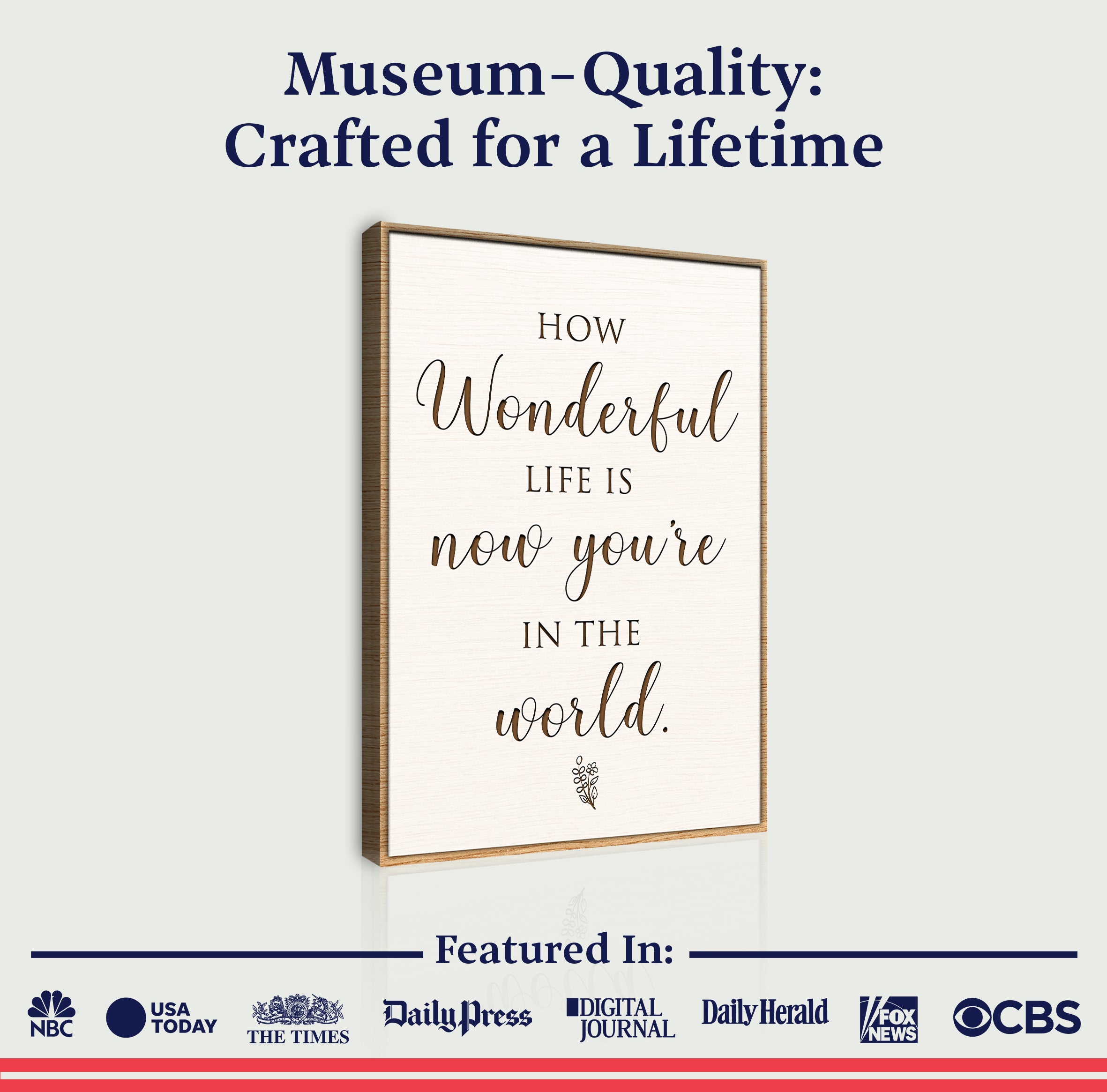 How Wonderful Life Is Nursery Sign II on sale at MyriadMart