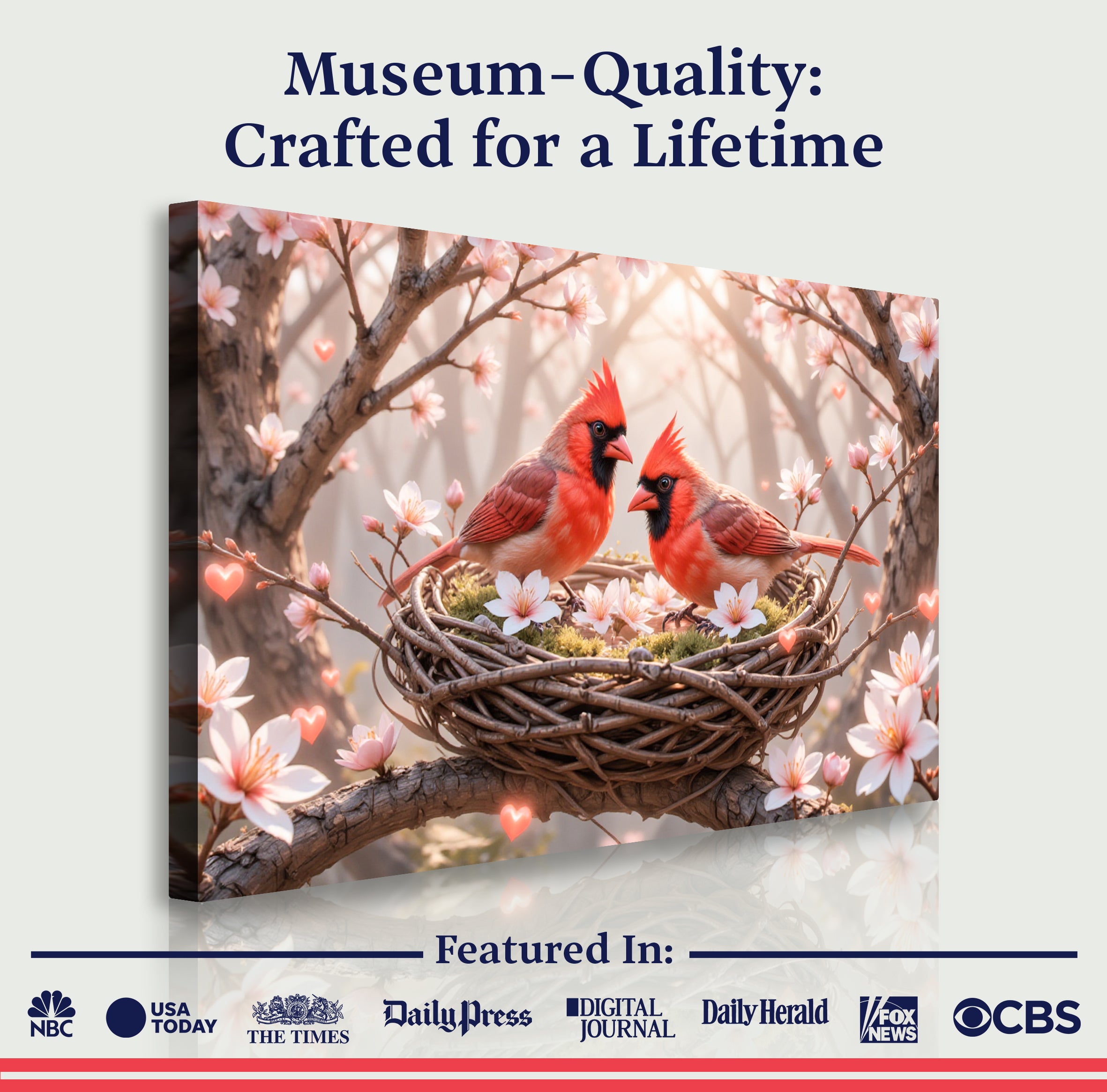 3D Cardinals Wall Art on sale at MyriadMart