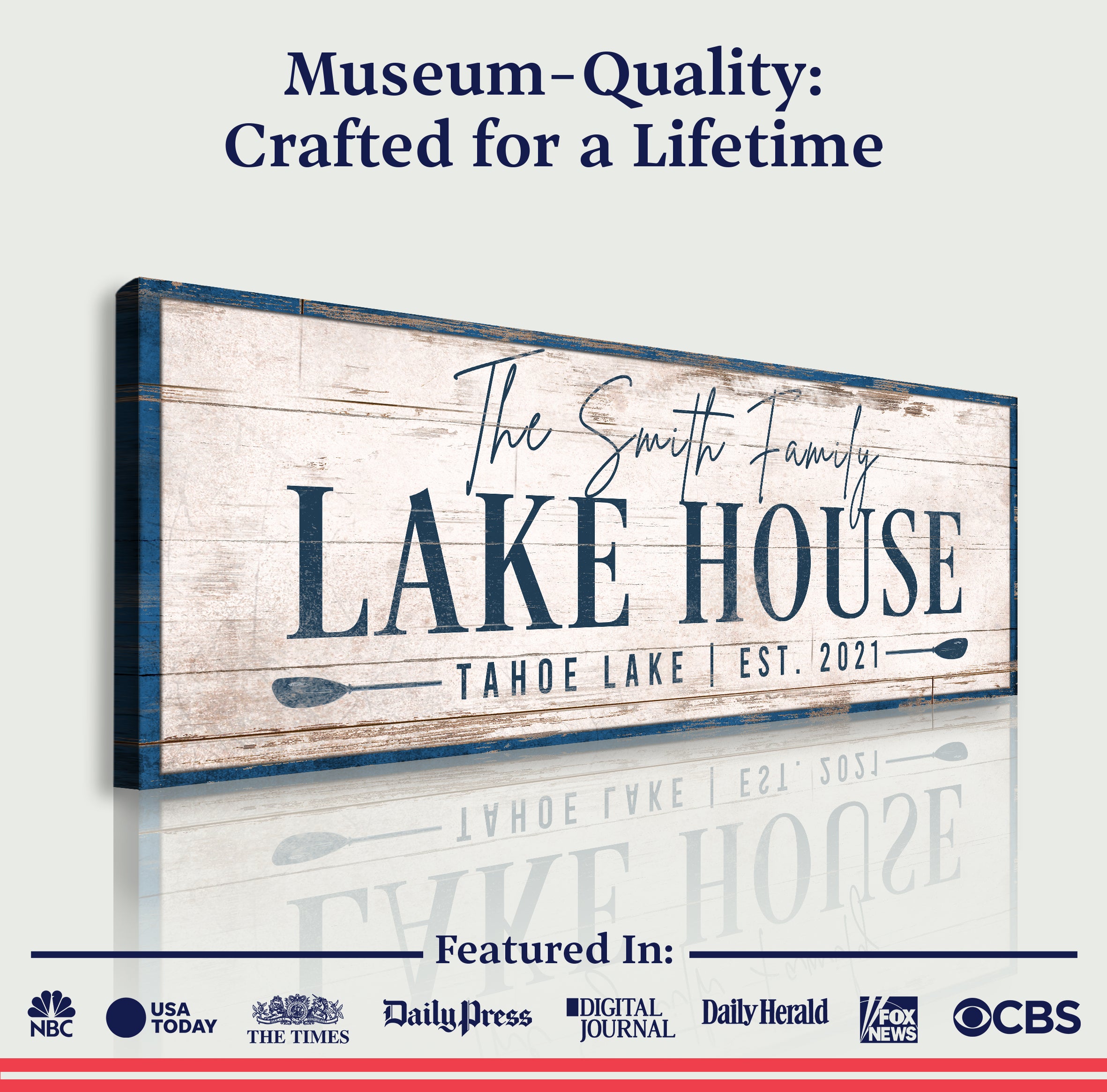 Personalized Lake House Sign V on sale at MyriadMart