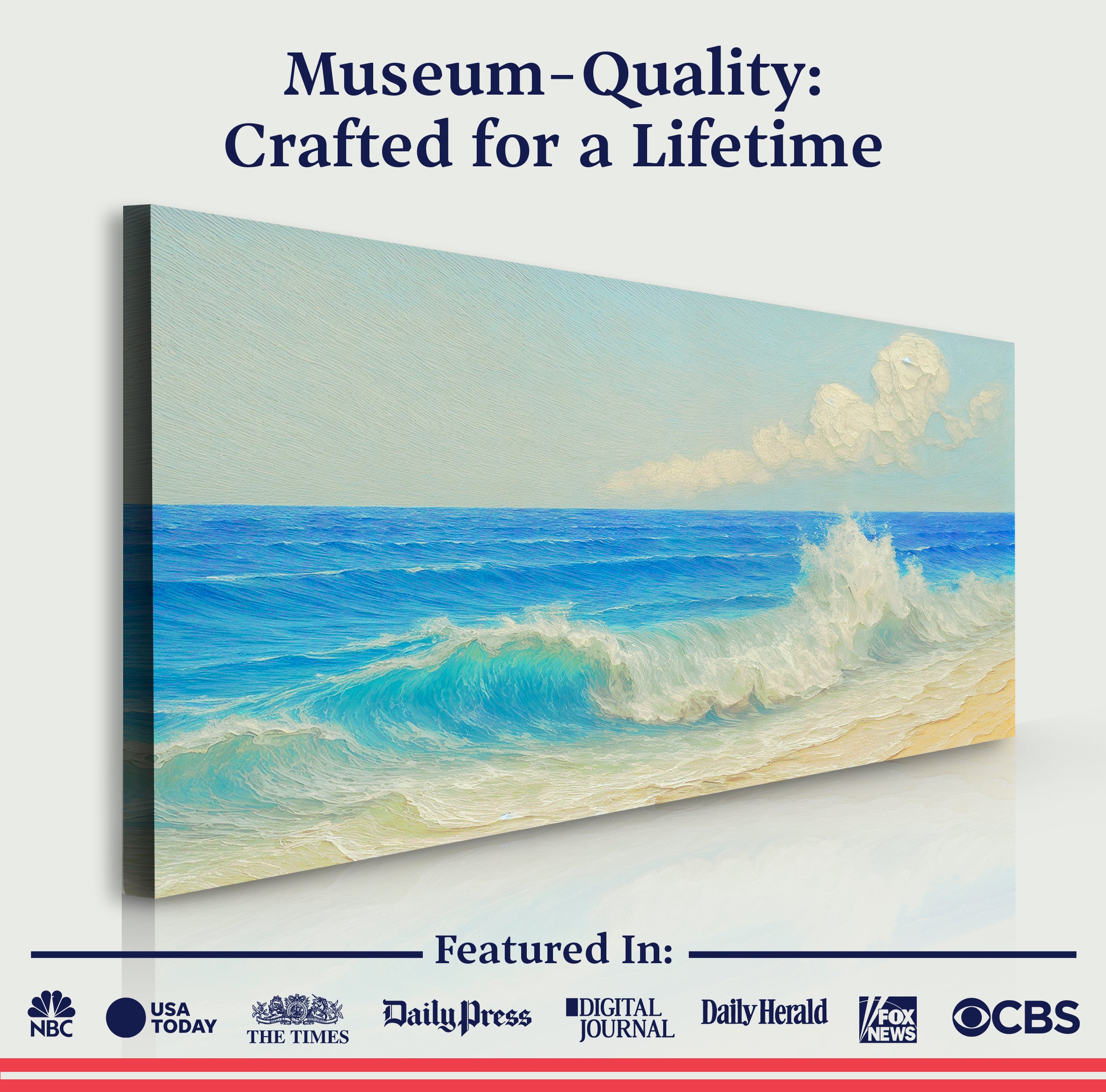 Serene Ocean Wave Coastal Wall Art XIII on sale at MyriadMart