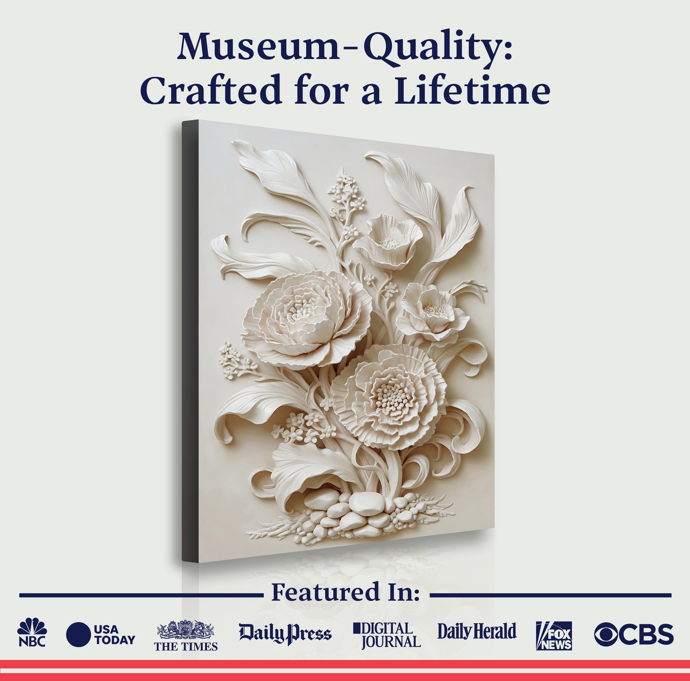 3D Minimalist Flower Wall Art on sale at MyriadMart