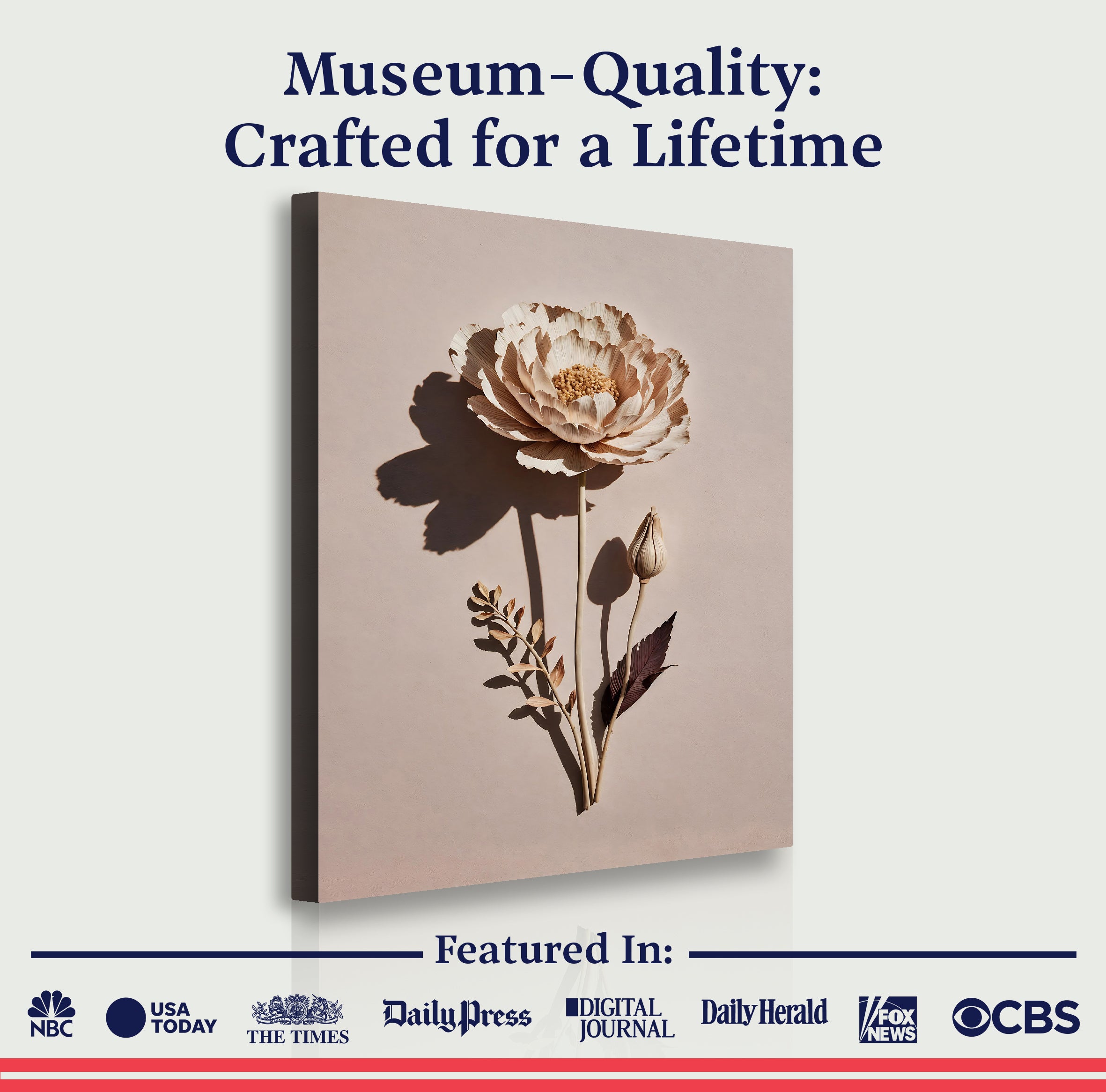 Minimalist Lone Flower Wall Art on sale at MyriadMart