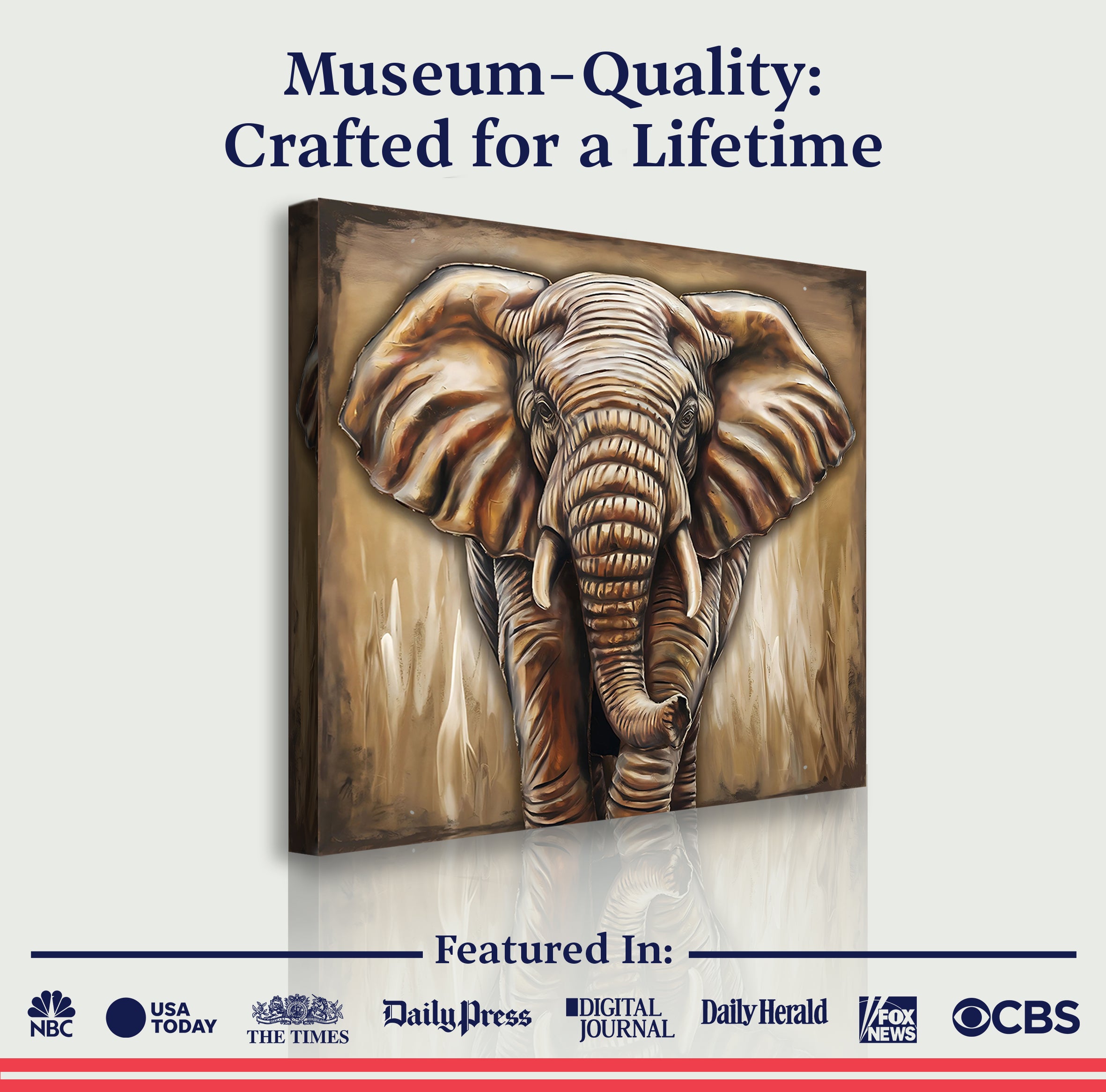3D Elephant Wall Art on sale at MyriadMart