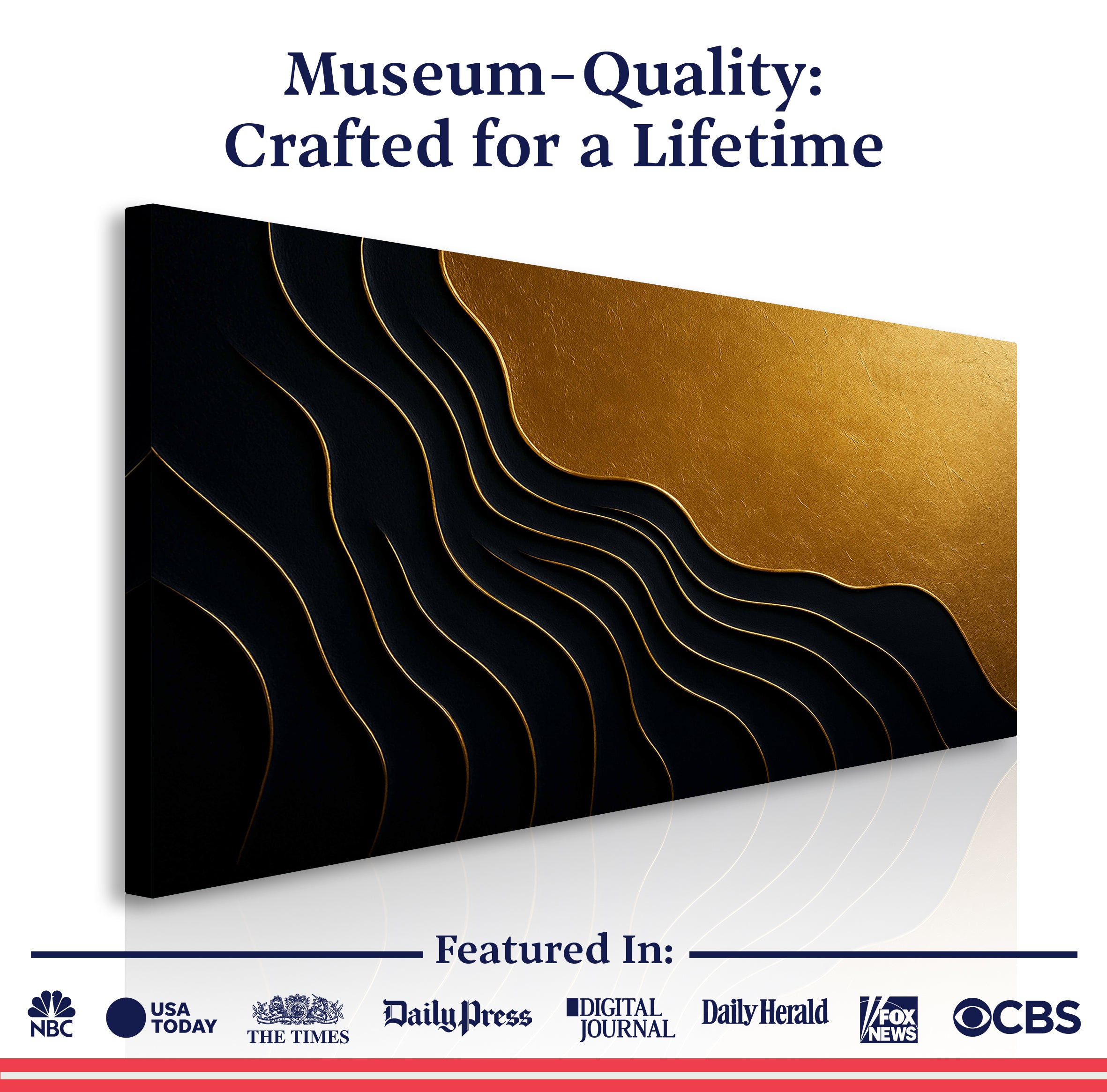 Black And Gold Minimalist Abstract IX on sale at MyriadMart