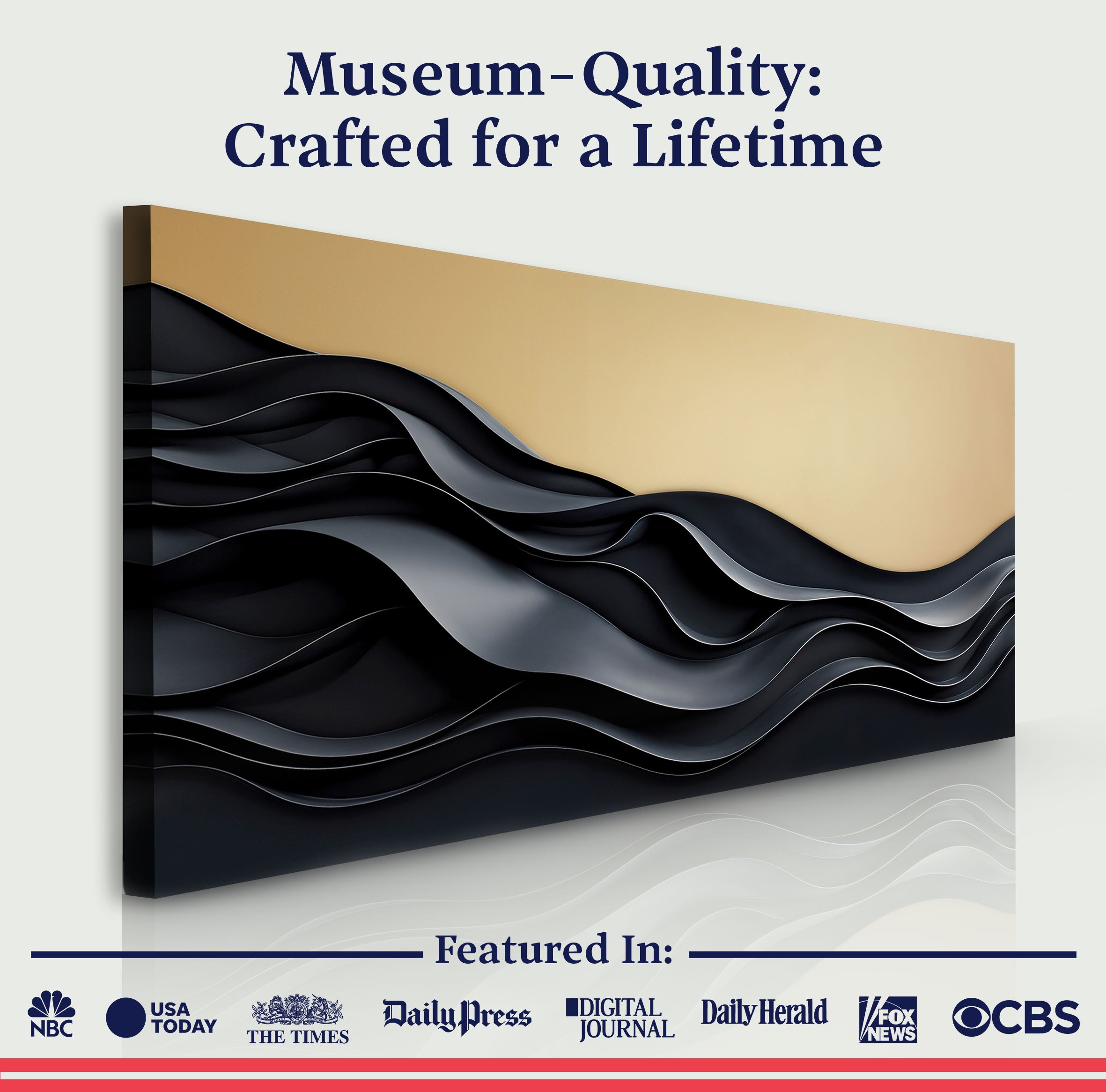 Black and Gold Minimalist Abstract Wall Art II on sale at MyriadMart