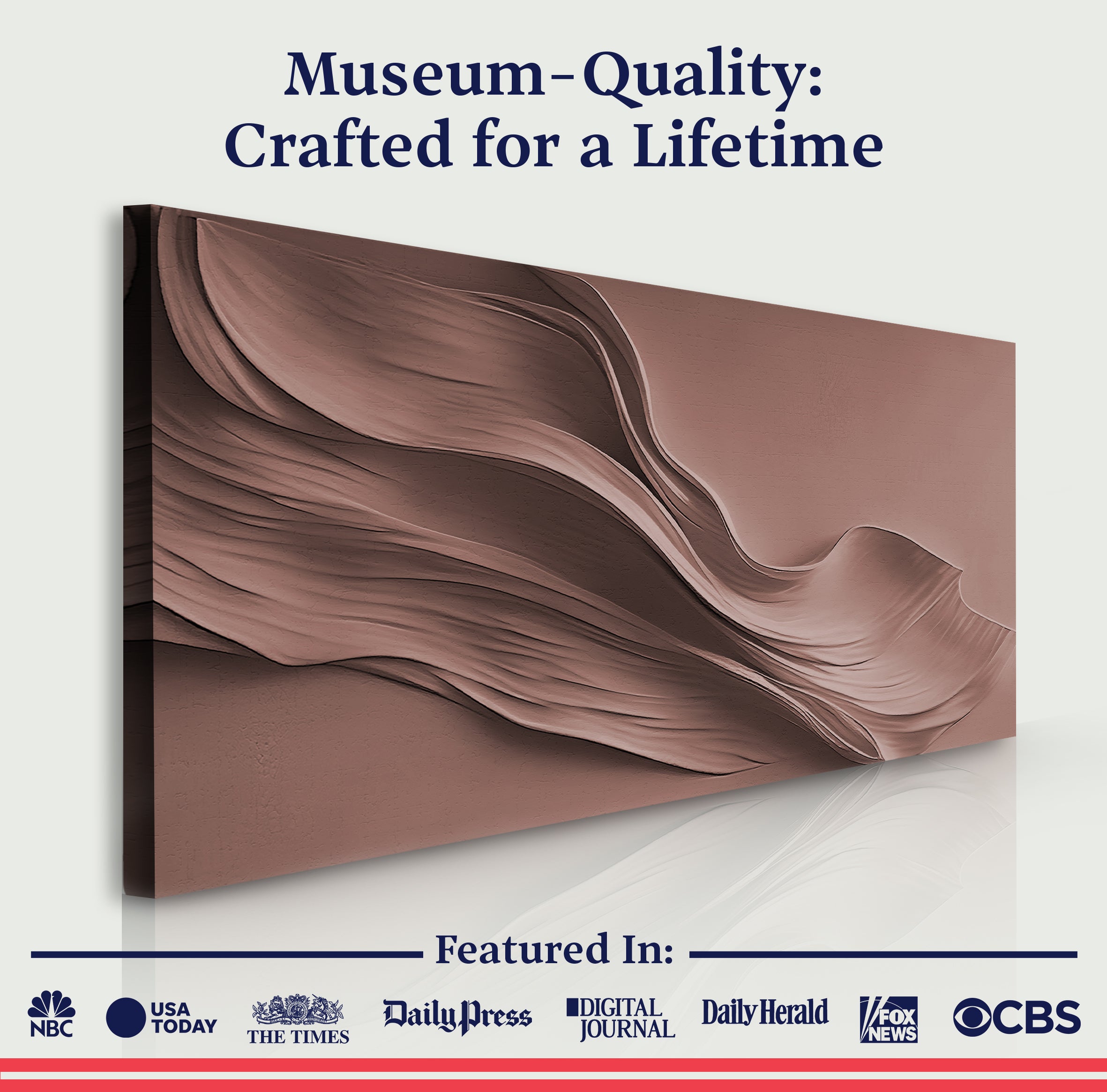 Warm Terracotta Minimalist Wall Art on sale at MyriadMart