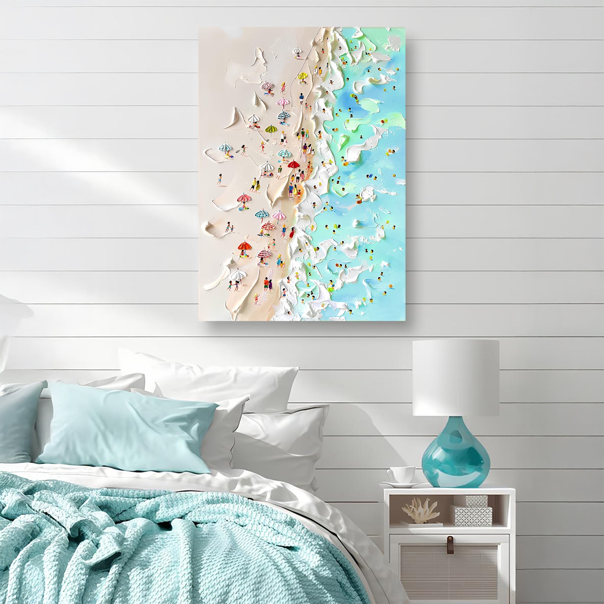 Beachfront Painting Coastal Wall Art on sale at MyriadMart