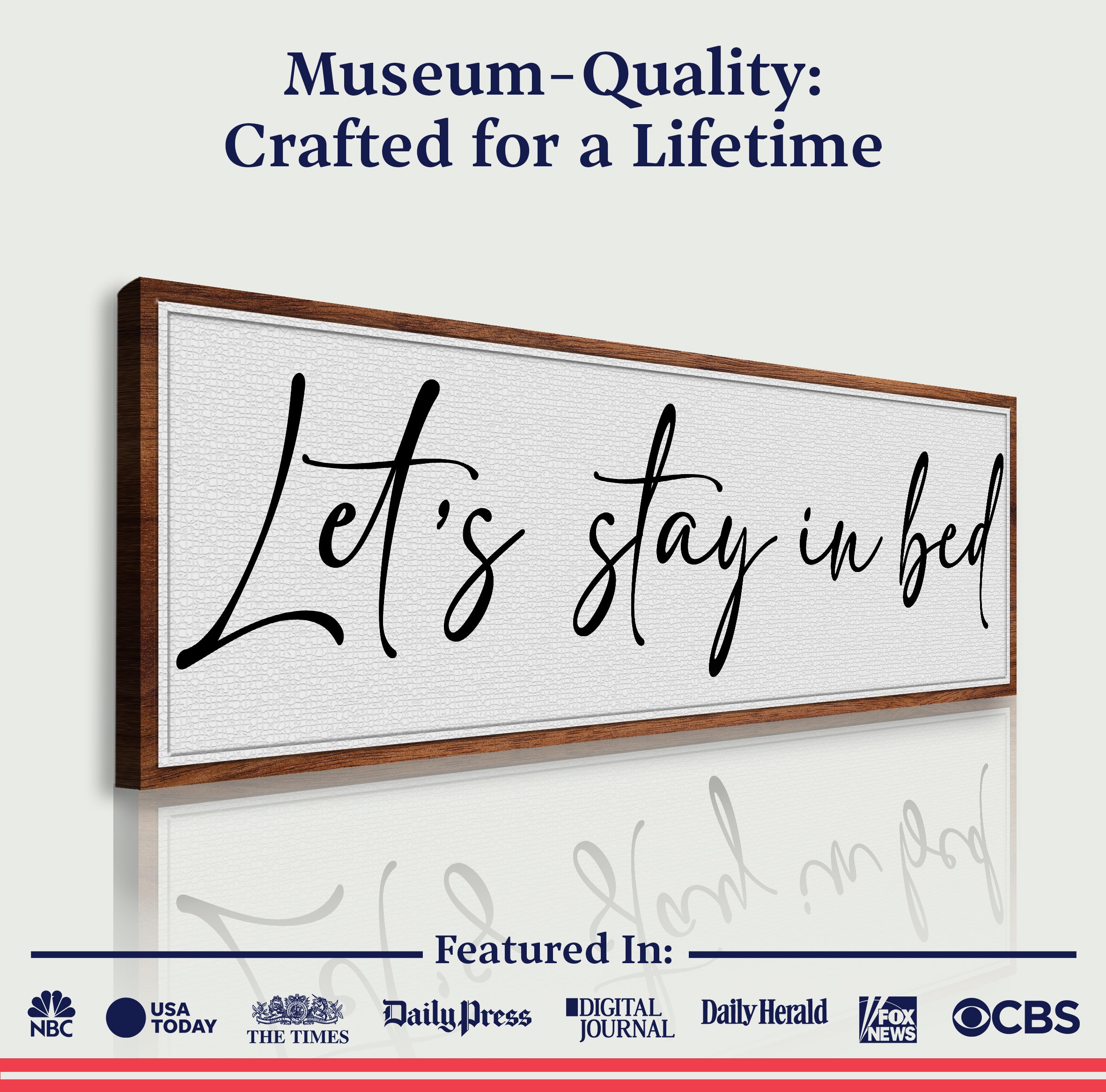Let's Stay in Bed Bedroom Sign II on sale at MyriadMart