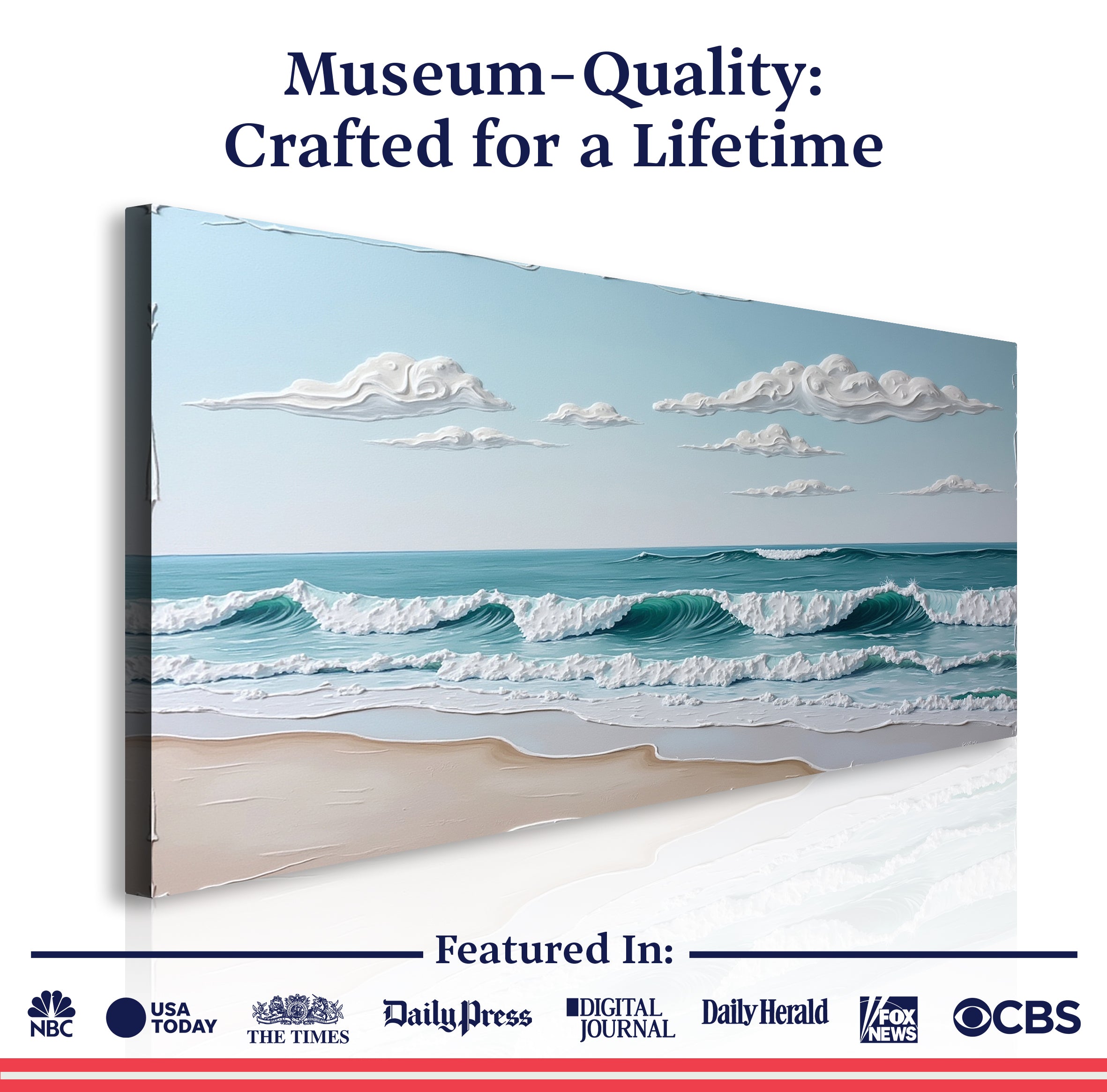 Serene Ocean Wave Coastal Wall Art XI on sale at MyriadMart