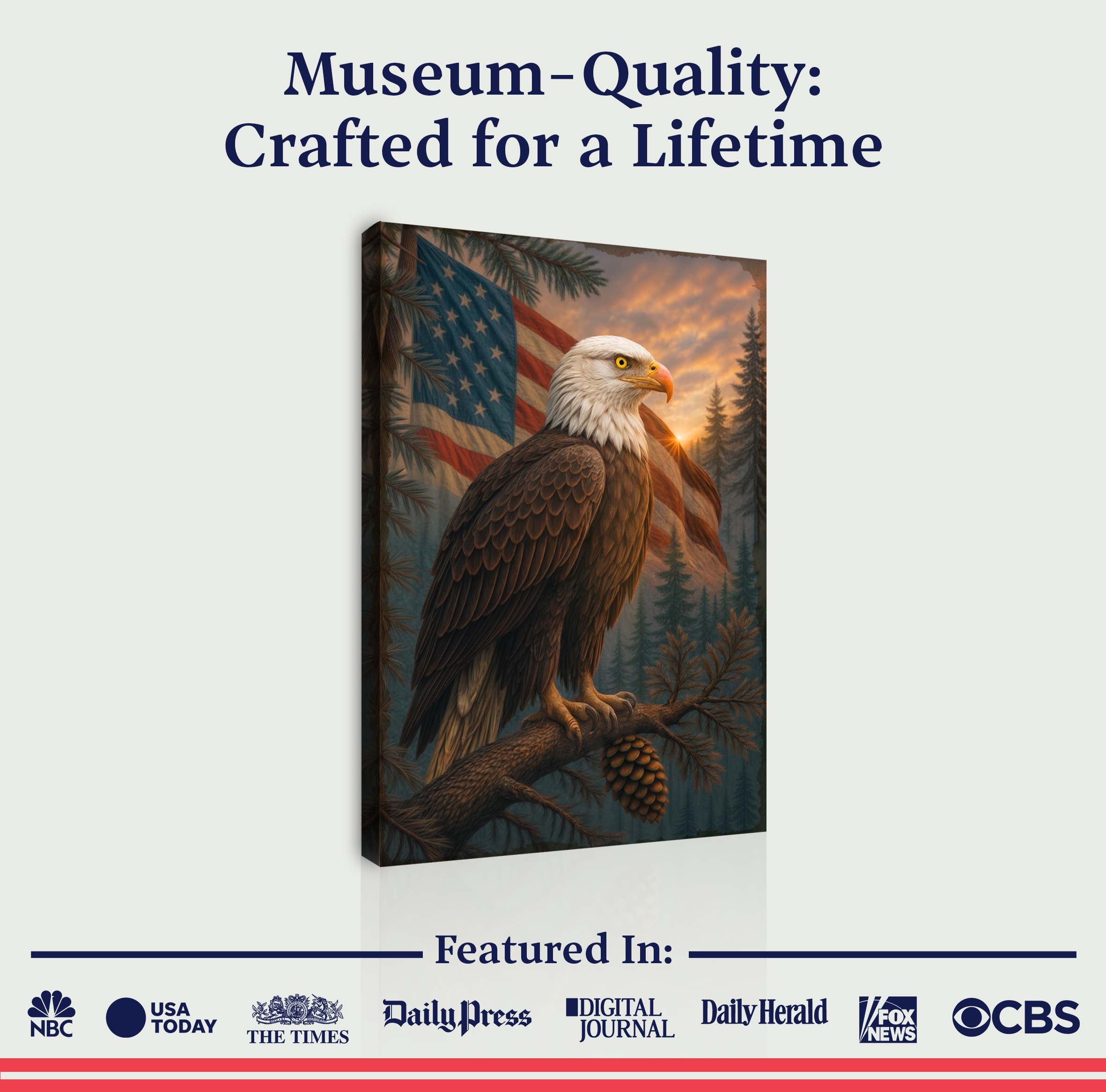 Sentinel of the Pines Eagle Wall Art on sale at MyriadMart