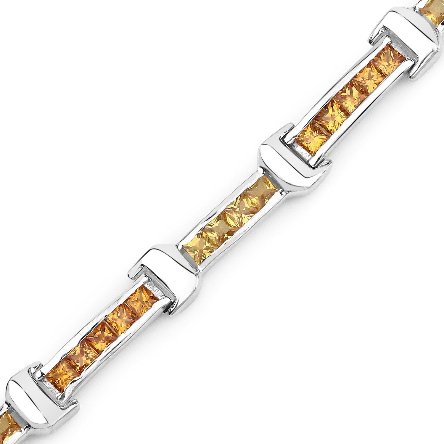 6.48 Carat Genuine Multi Sapphire .925 Sterling Silver Bracelet on sale at MyriadMart