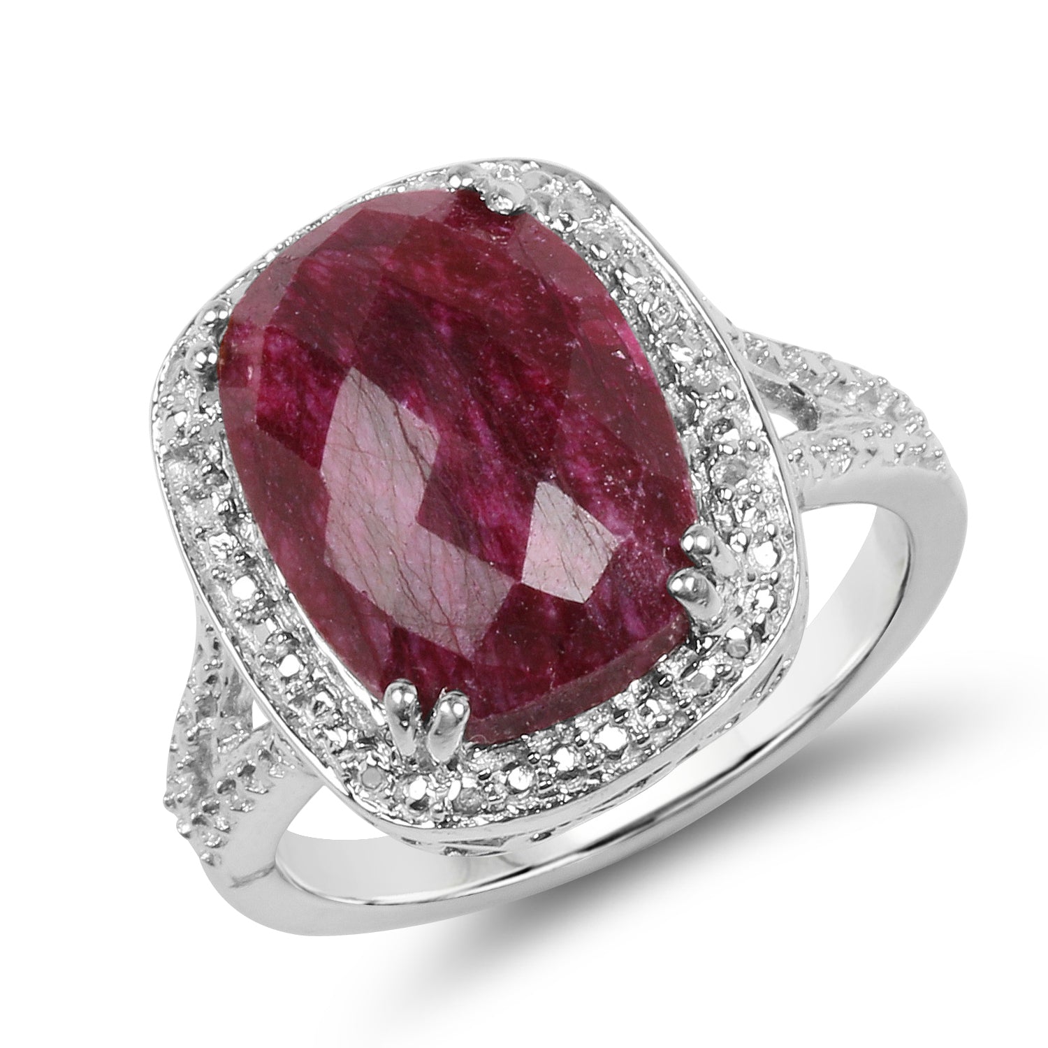 7.60 Carat Dyed Ruby .925 Sterling Silver Ring on sale at MyriadMart