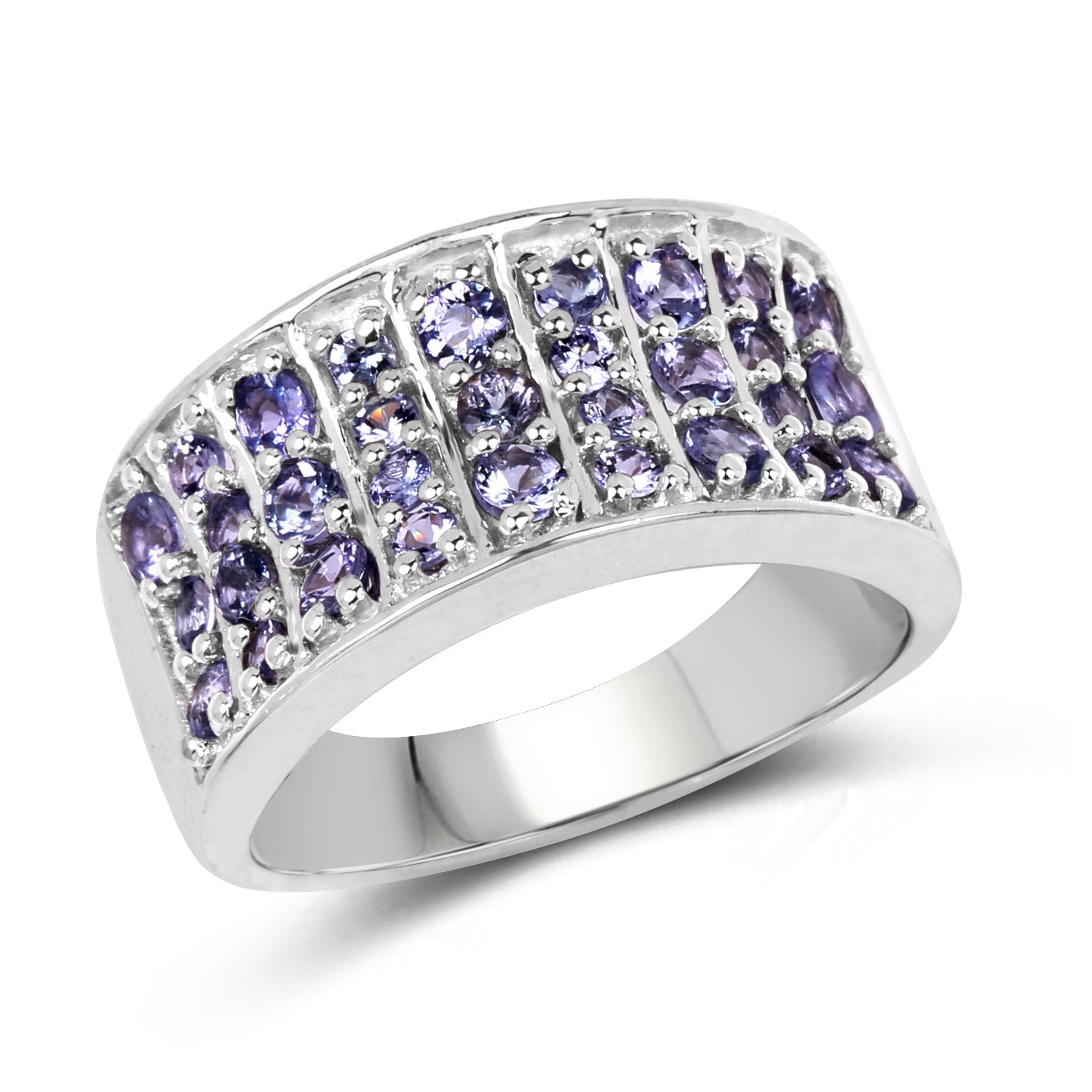 1.23 Carat Genuine Tanzanite .925 Sterling Silver Ring on sale at MyriadMart