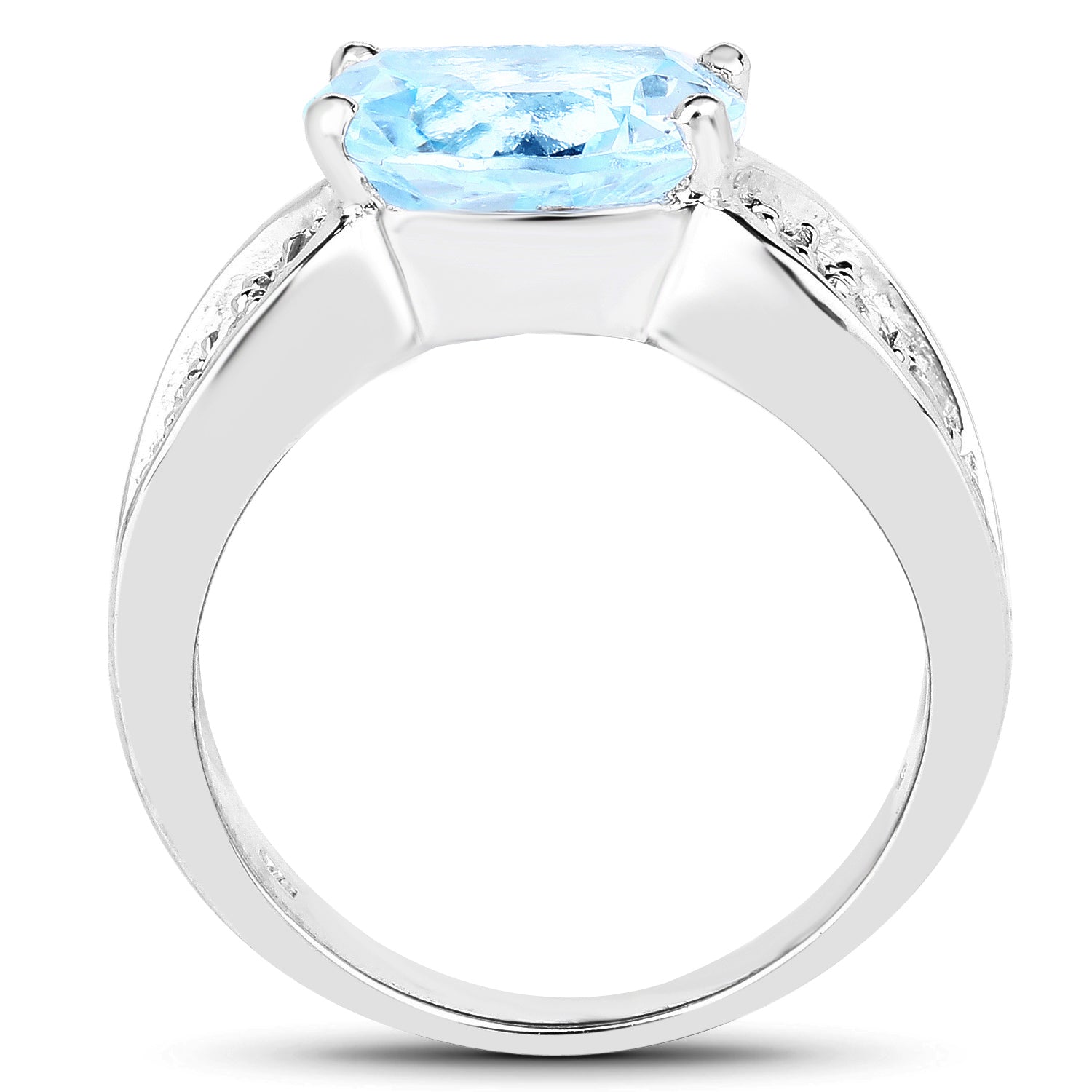 4.77 Carat Genuine Blue Topaz and Tanzanite .925 Sterling Silver Ring on sale at MyriadMart